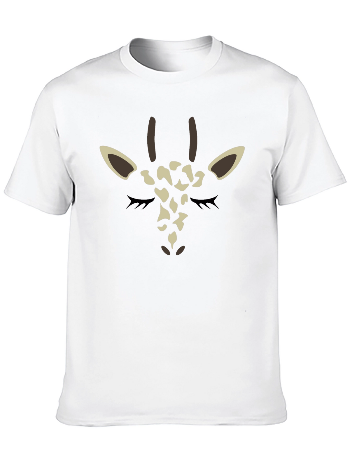 Giraffe Face Graphic Tee - Black