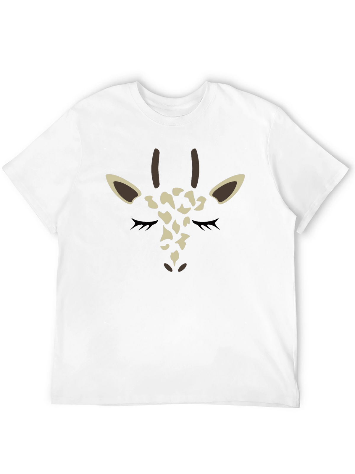Giraffe Face Graphic Tee - Black