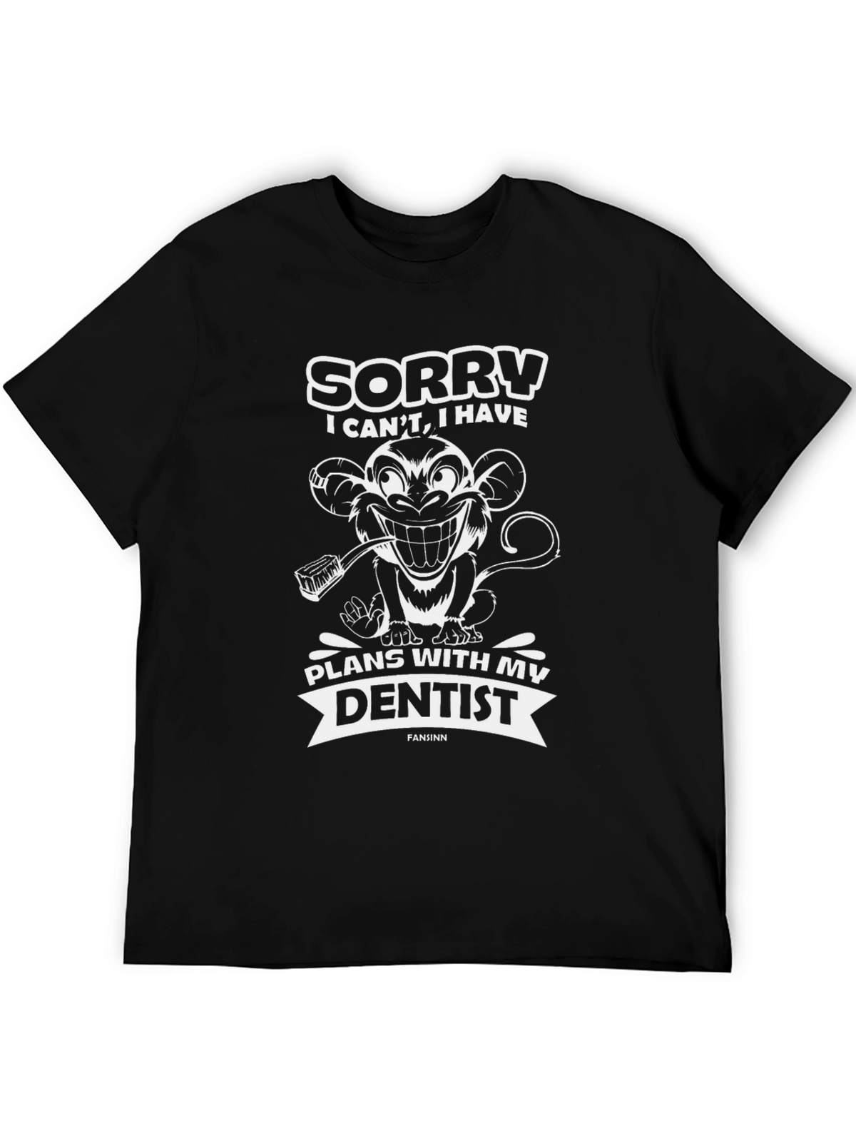 Funny Dentist Monkey Graphic T-Shirt