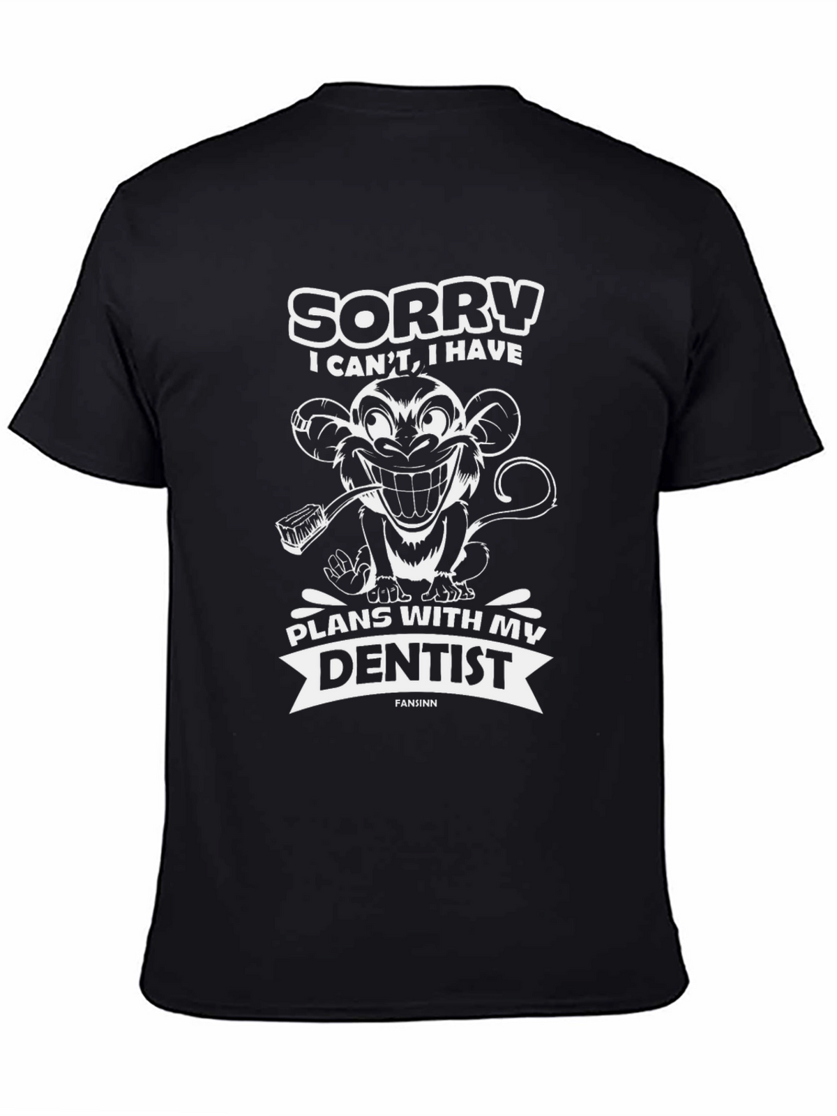 Funny Dentist Monkey Graphic T-Shirt