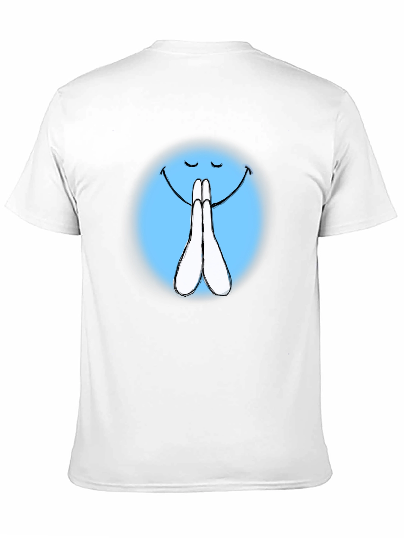 Praying Emoji Graphic Black T-Shirt