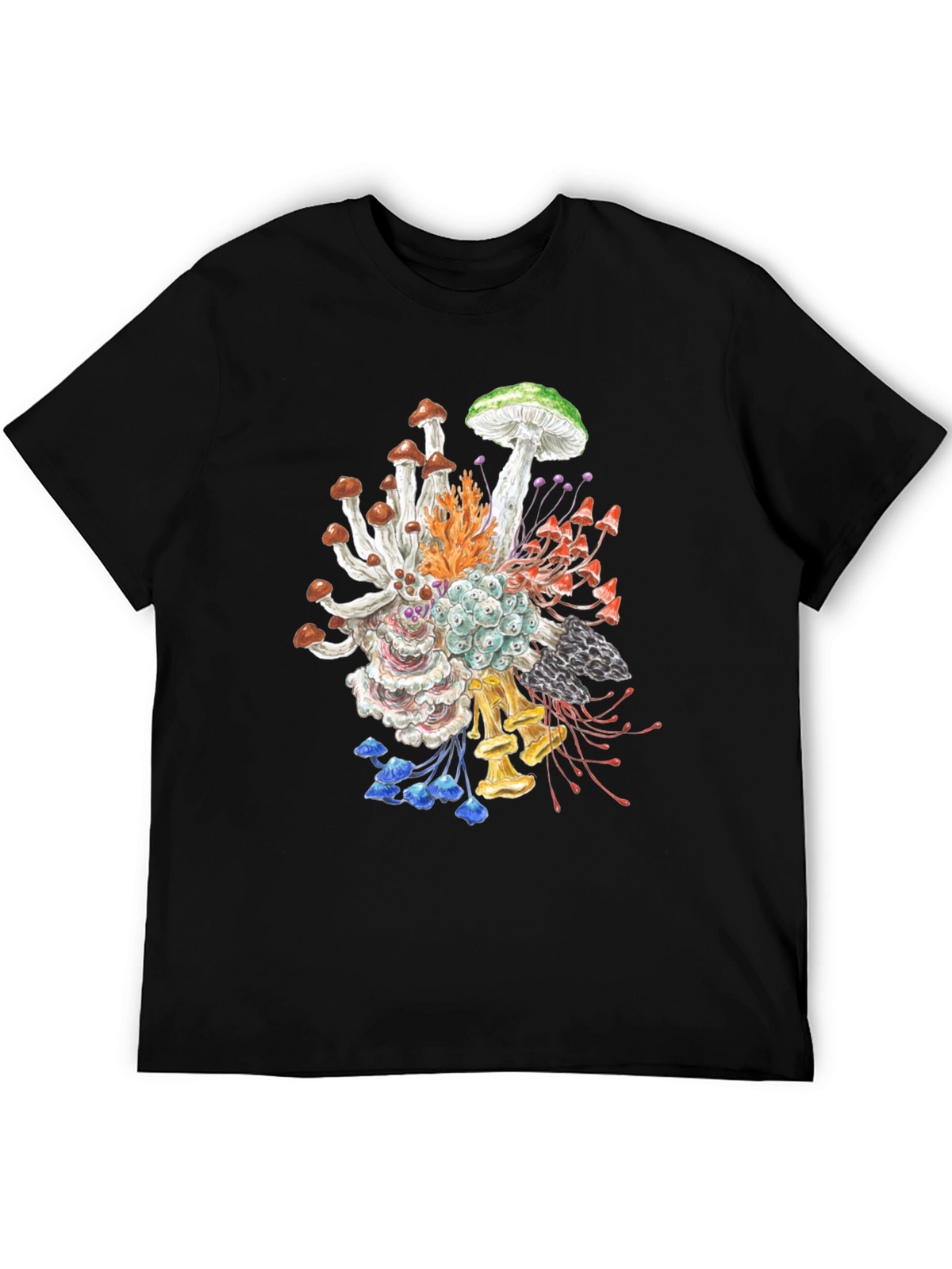 Mushroom Graphic Tee - Nature Inspired Art Shirt