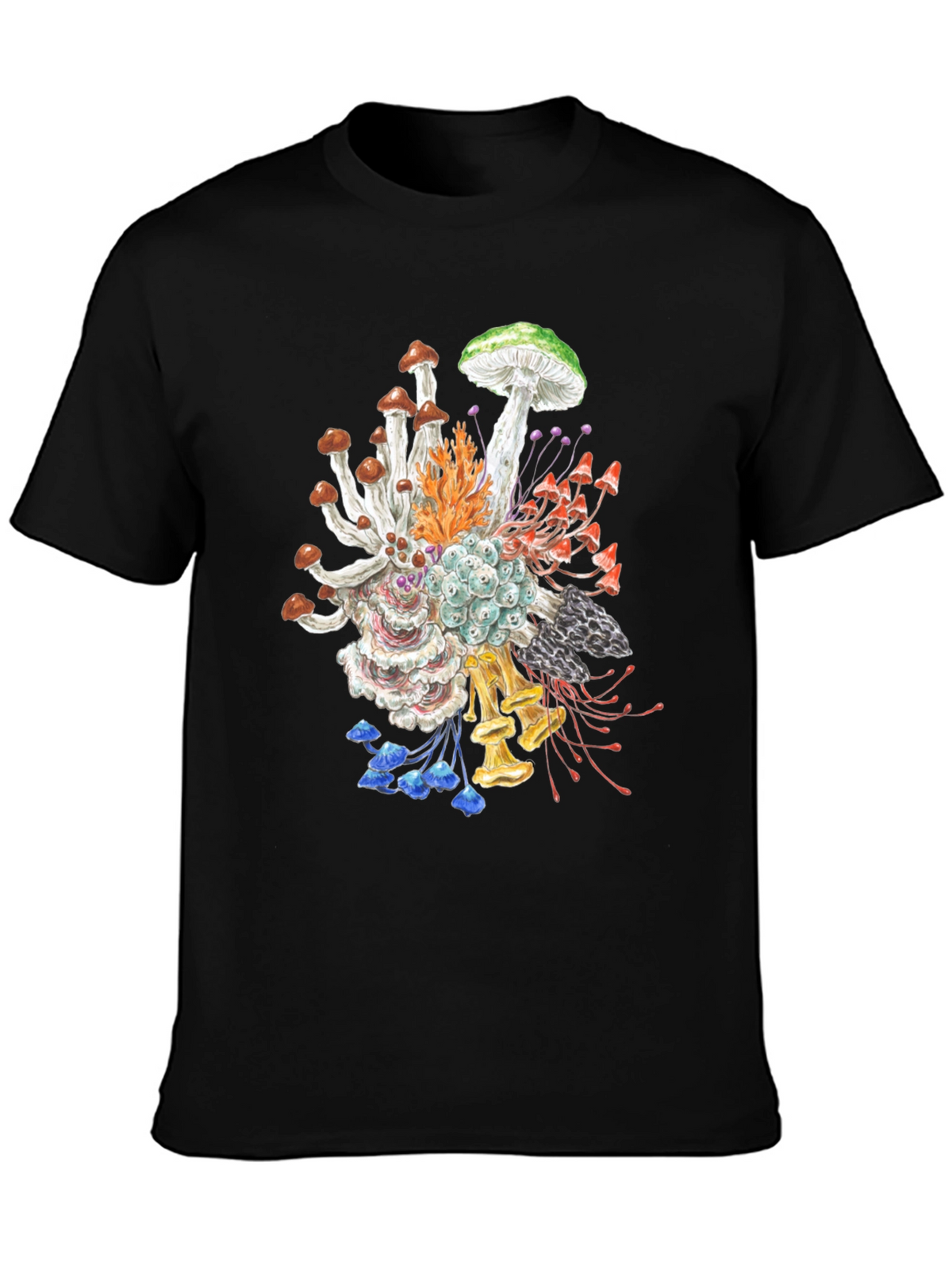 Mushroom Graphic Tee - Nature Inspired Art Shirt