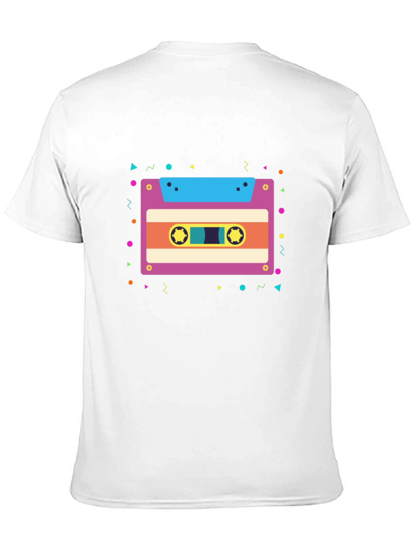 Retro Cassette Tape Graphic Tee - Black