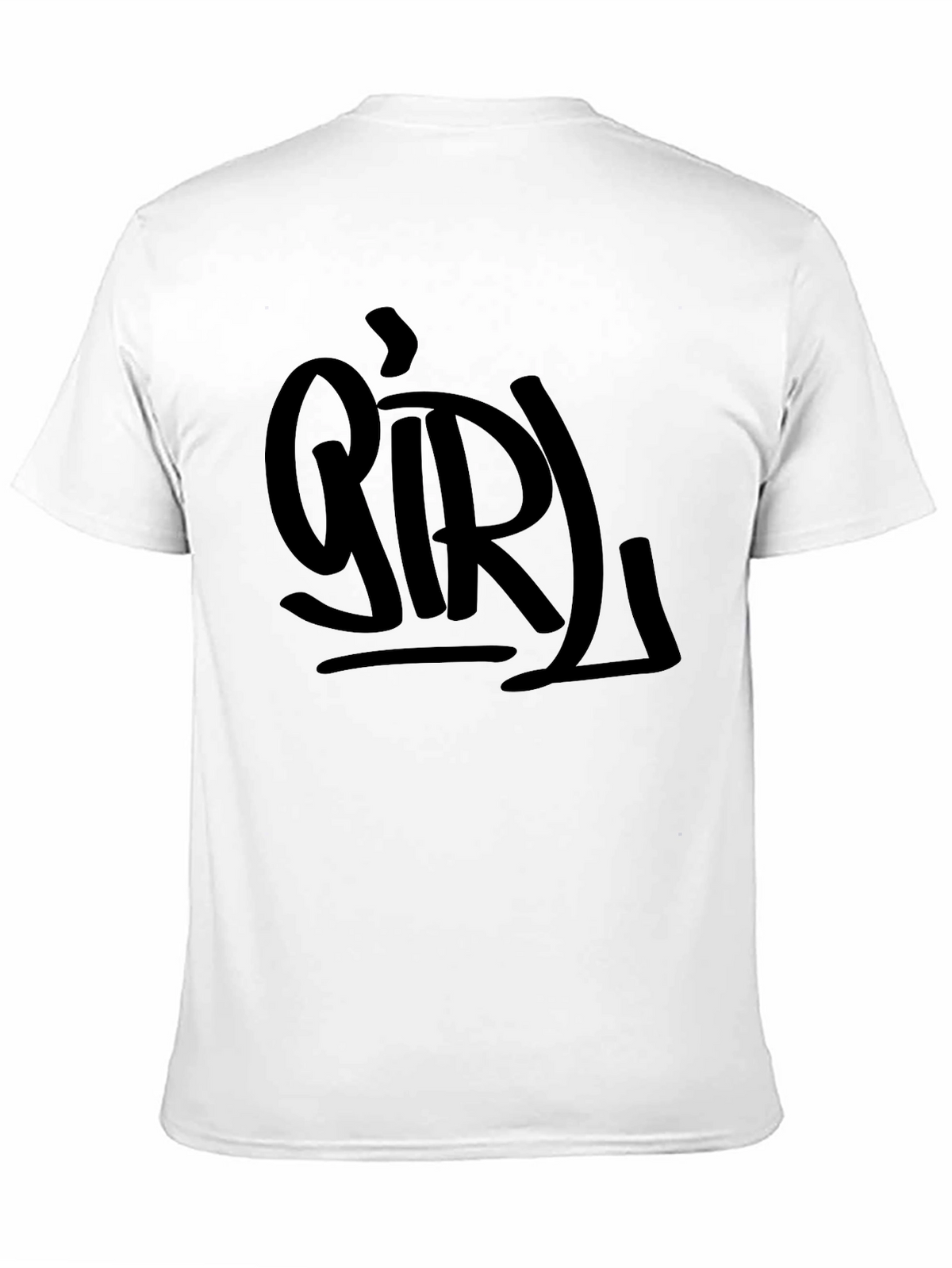 Girl Graphic Print Black T-Shirt