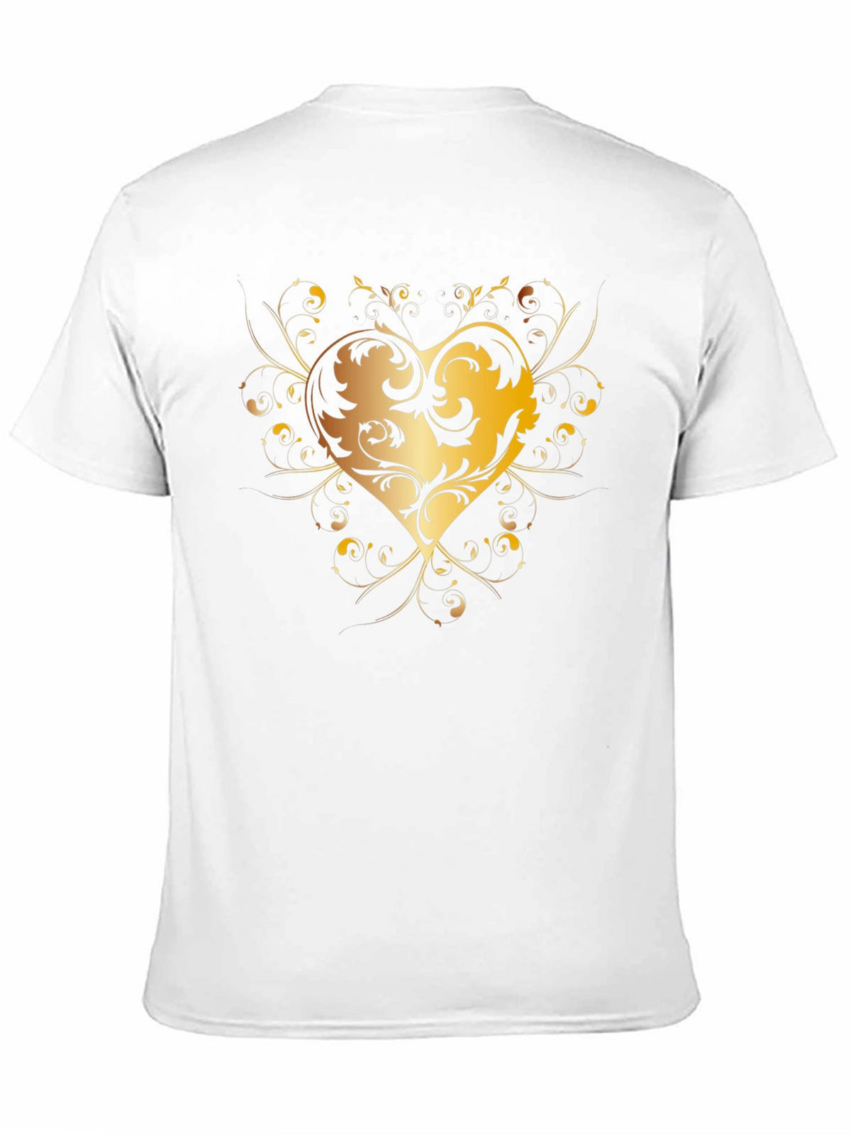 Golden Heart Swirl Black Tee