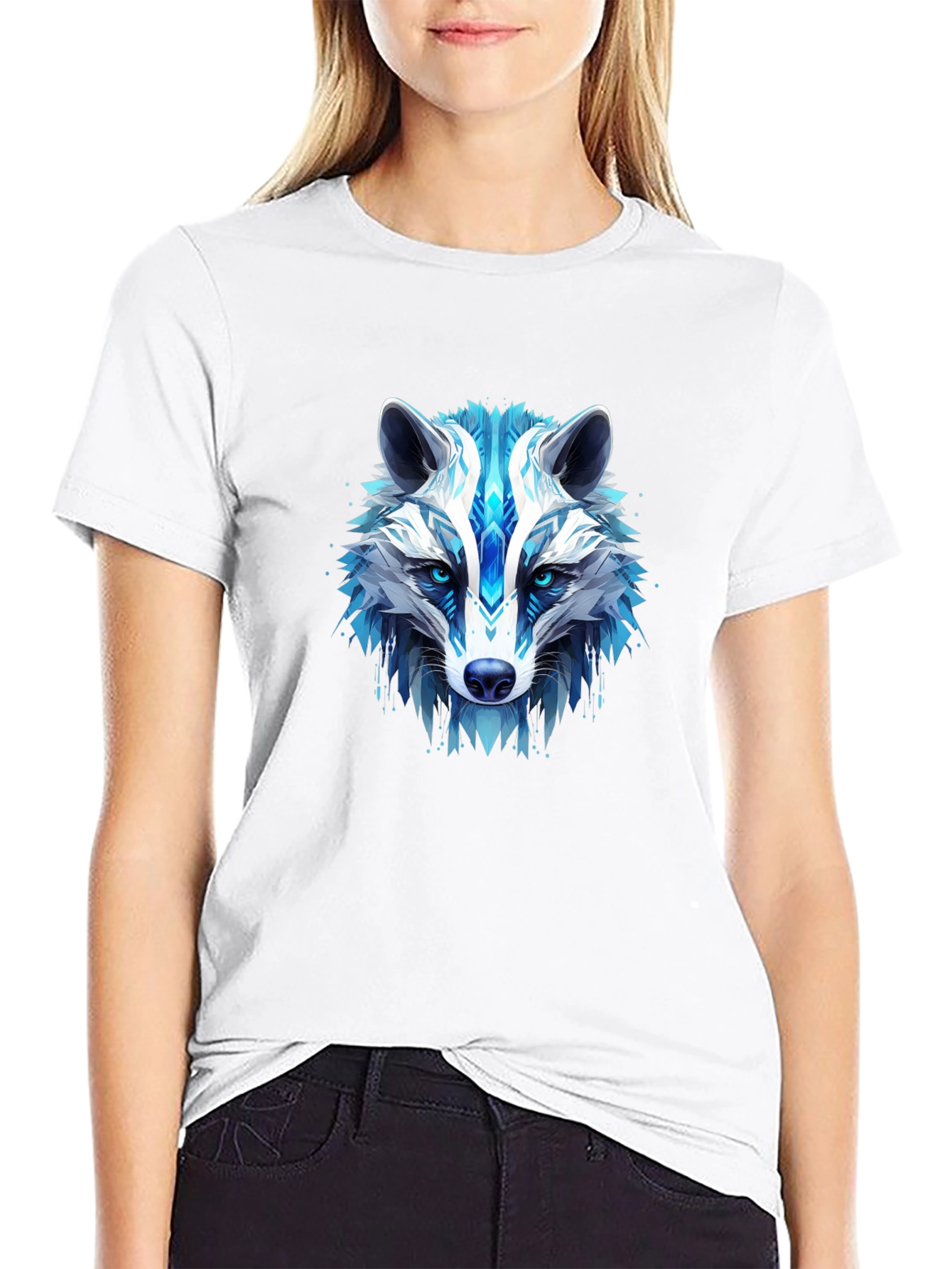 Cool Blue Wolf Graphic Tee