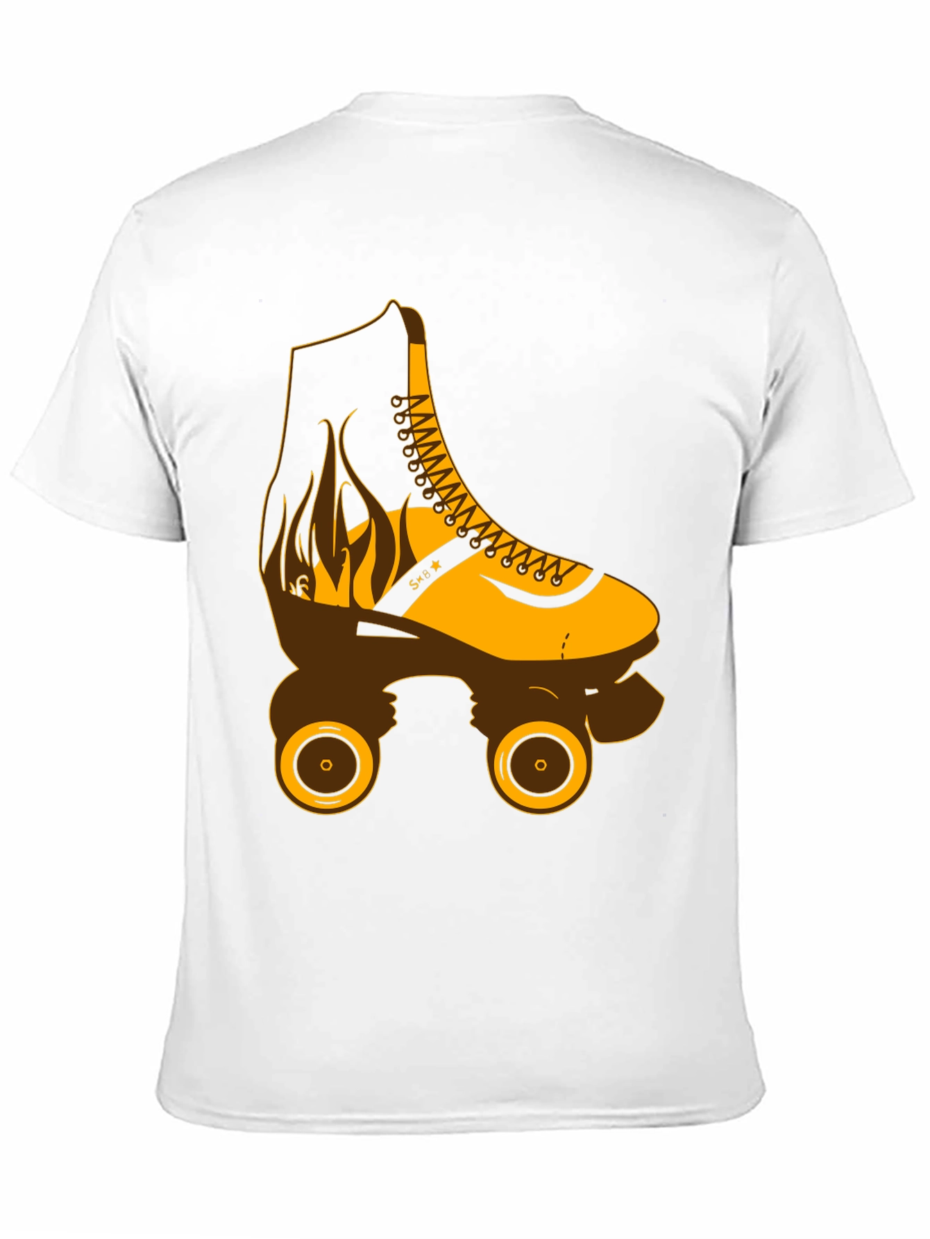 Retro Roller Skate Graphic T-Shirt - Black