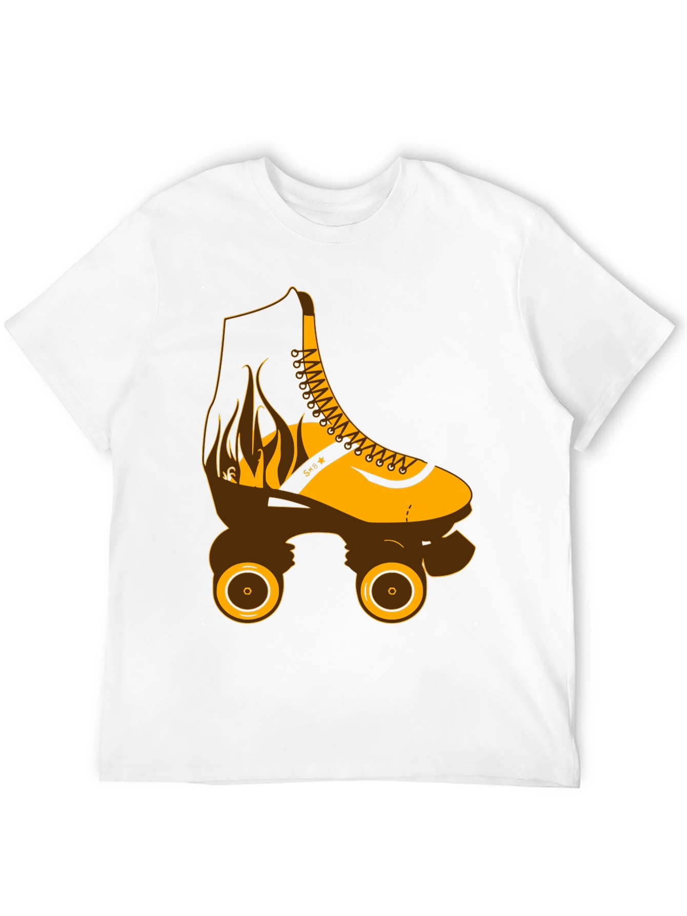 Retro Roller Skate Graphic T-Shirt - Black