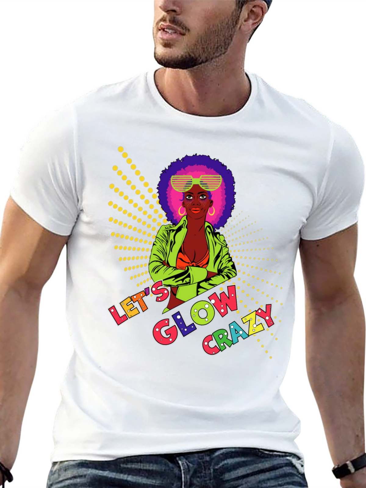 Lets Glow Crazy Graphic Tee