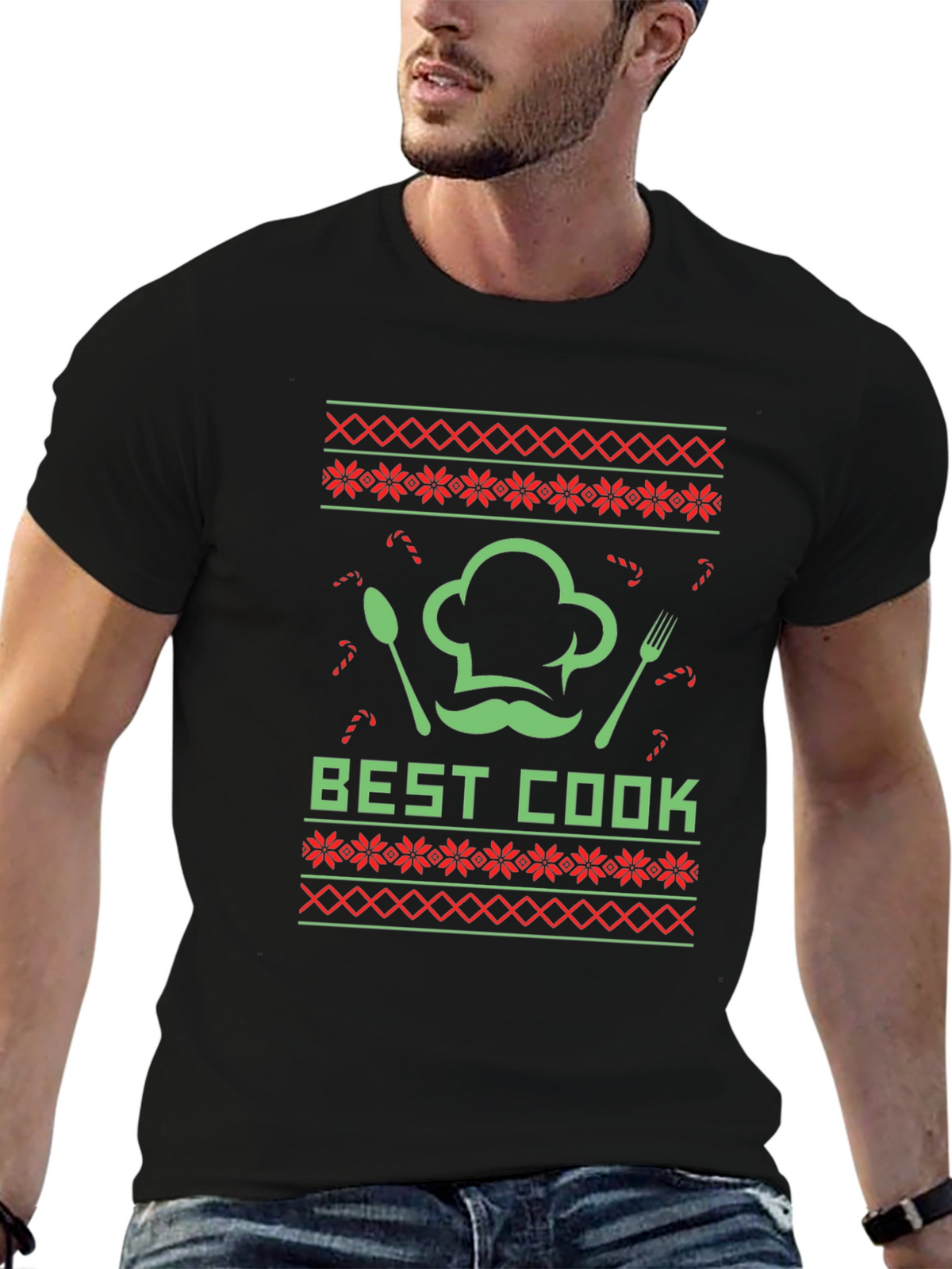 Best Cook Ugly Christmas Sweater T-Shirt