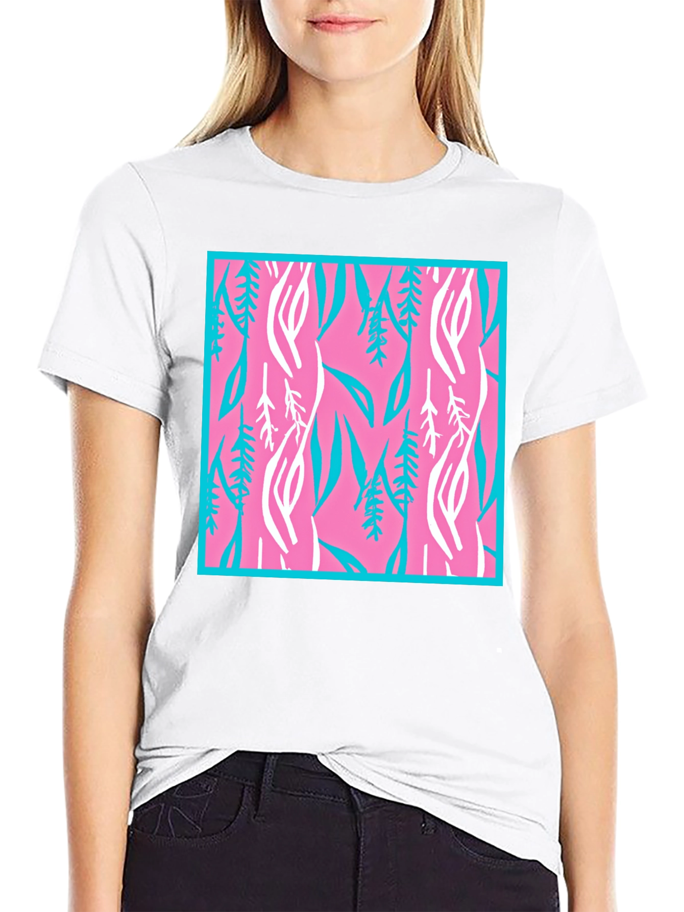 Floral Pattern Graphic Print Crew Neck T-Shirt