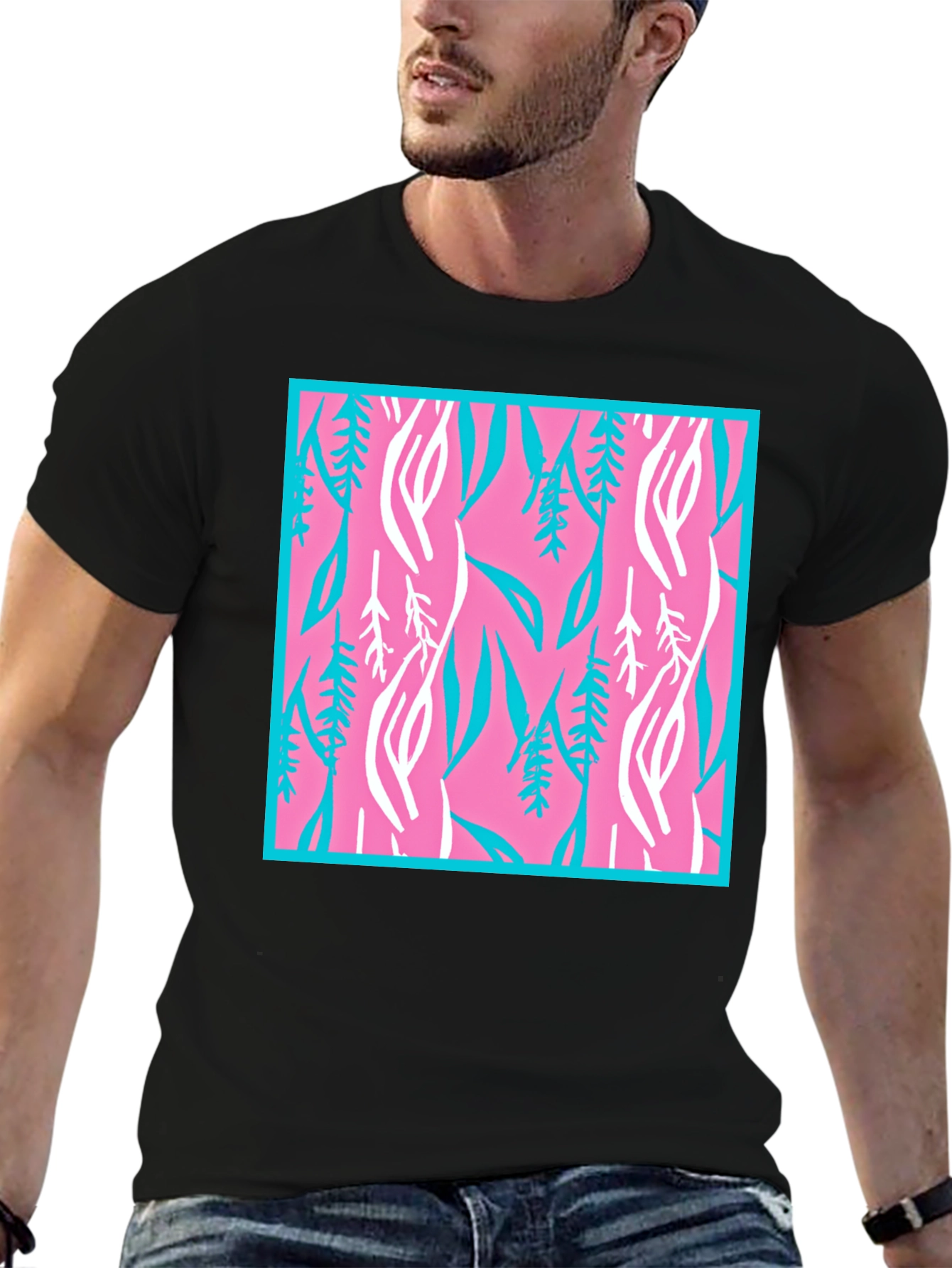 Floral Pattern Graphic Print Crew Neck T-Shirt