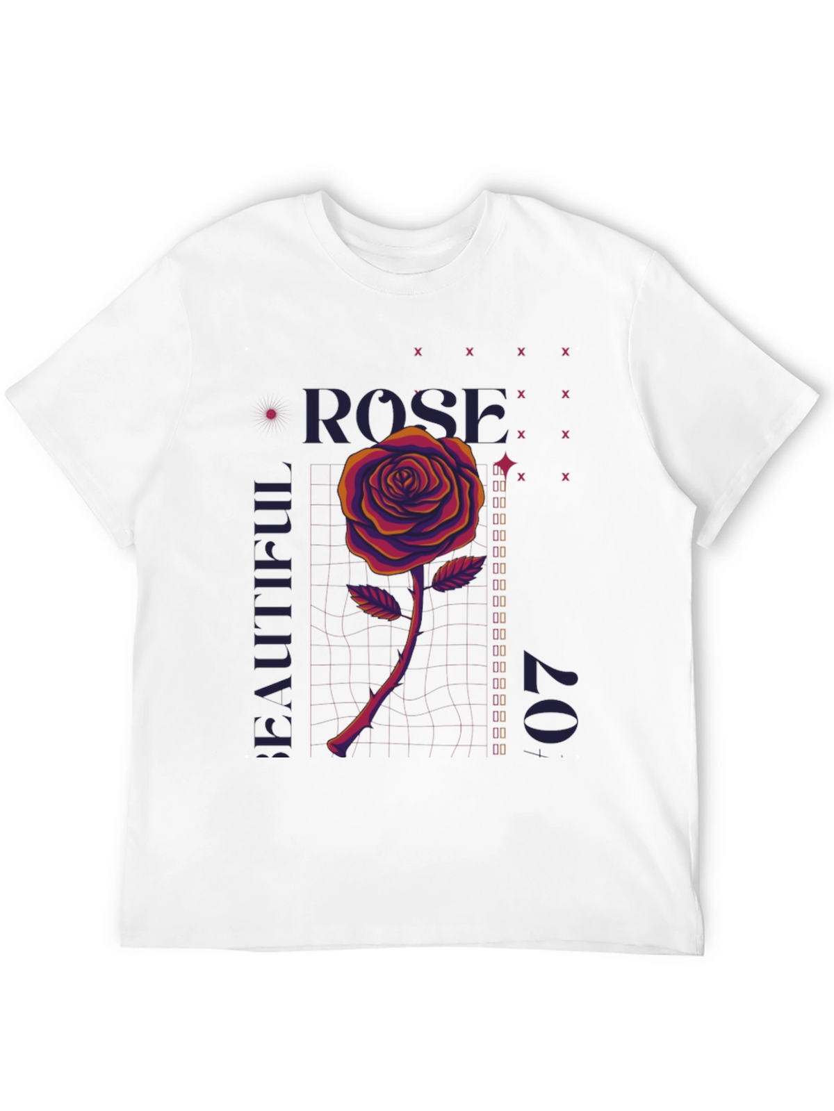 Rose Graphic T-Shirt - Mens Black Tee