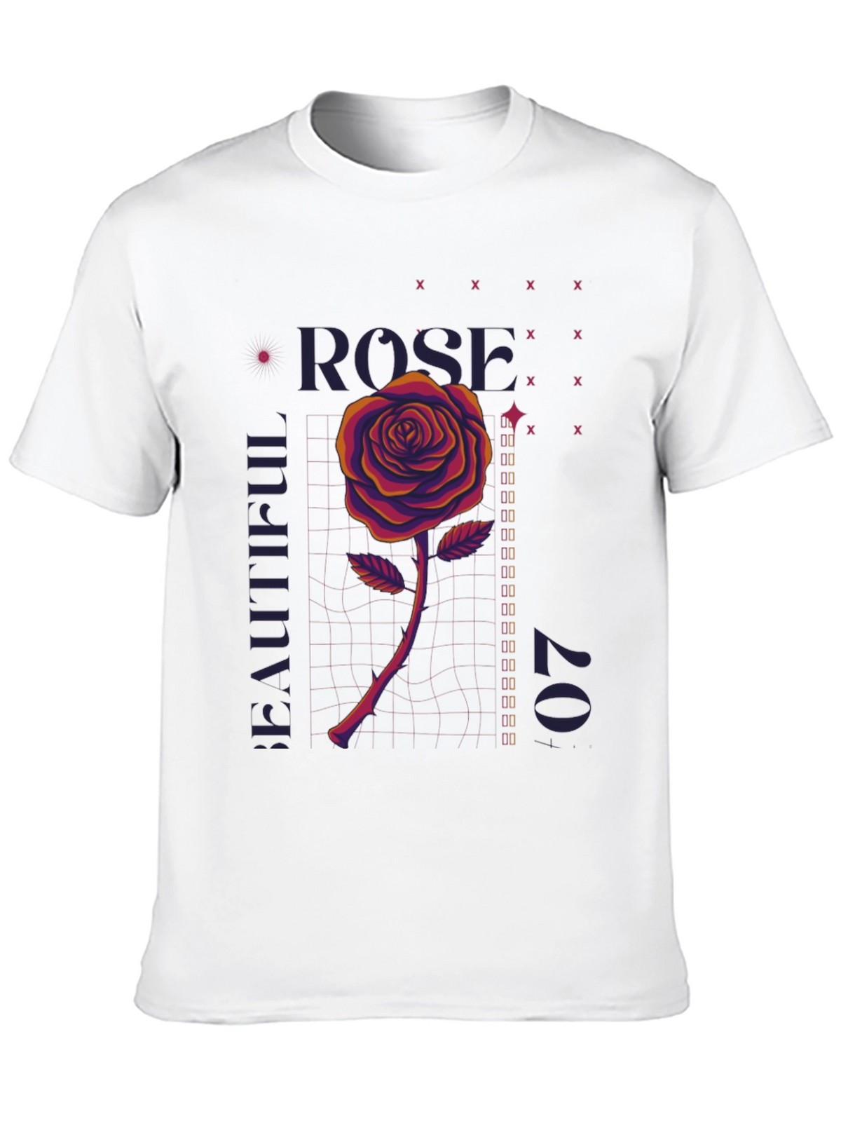 Rose Graphic T-Shirt - Mens Black Tee