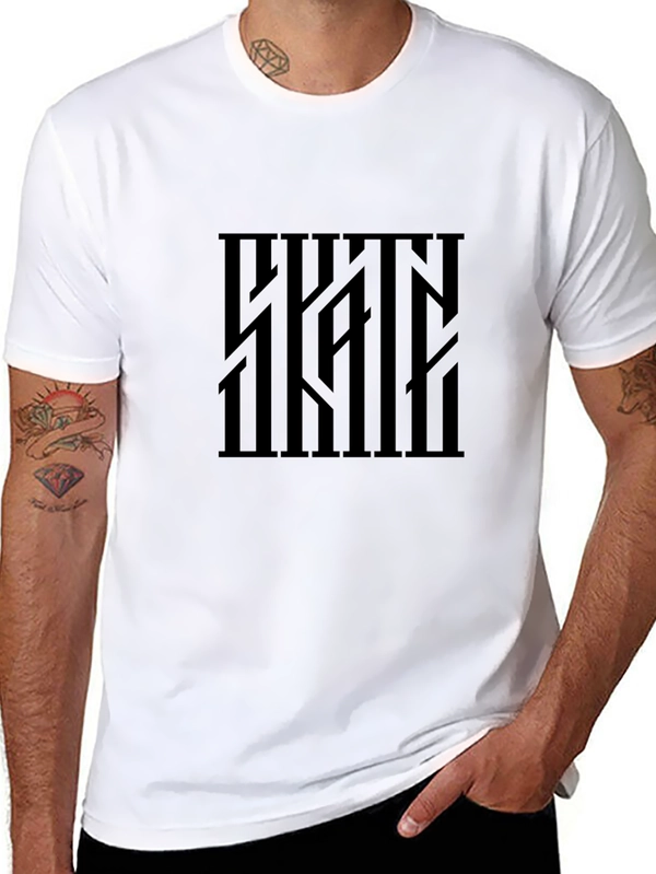 Abstract Graphic Print Mens T-Shirt