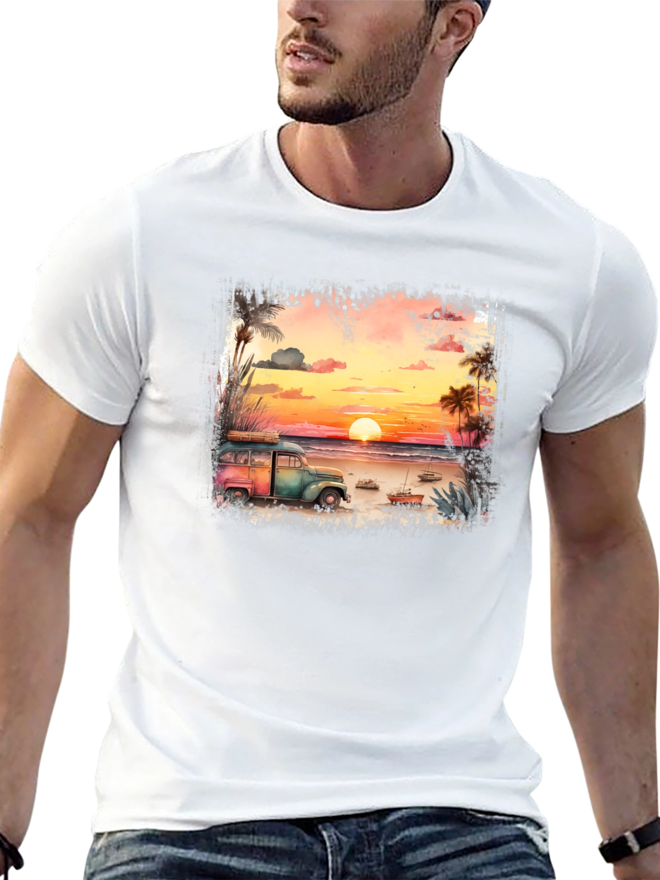 Beach Sunset Graphic Tee