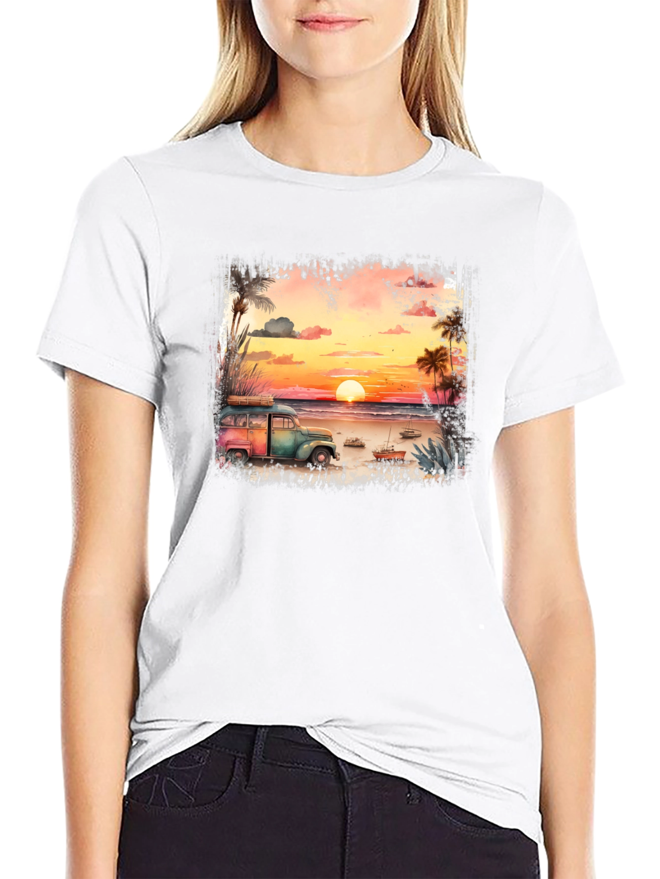 Beach Sunset Graphic Tee
