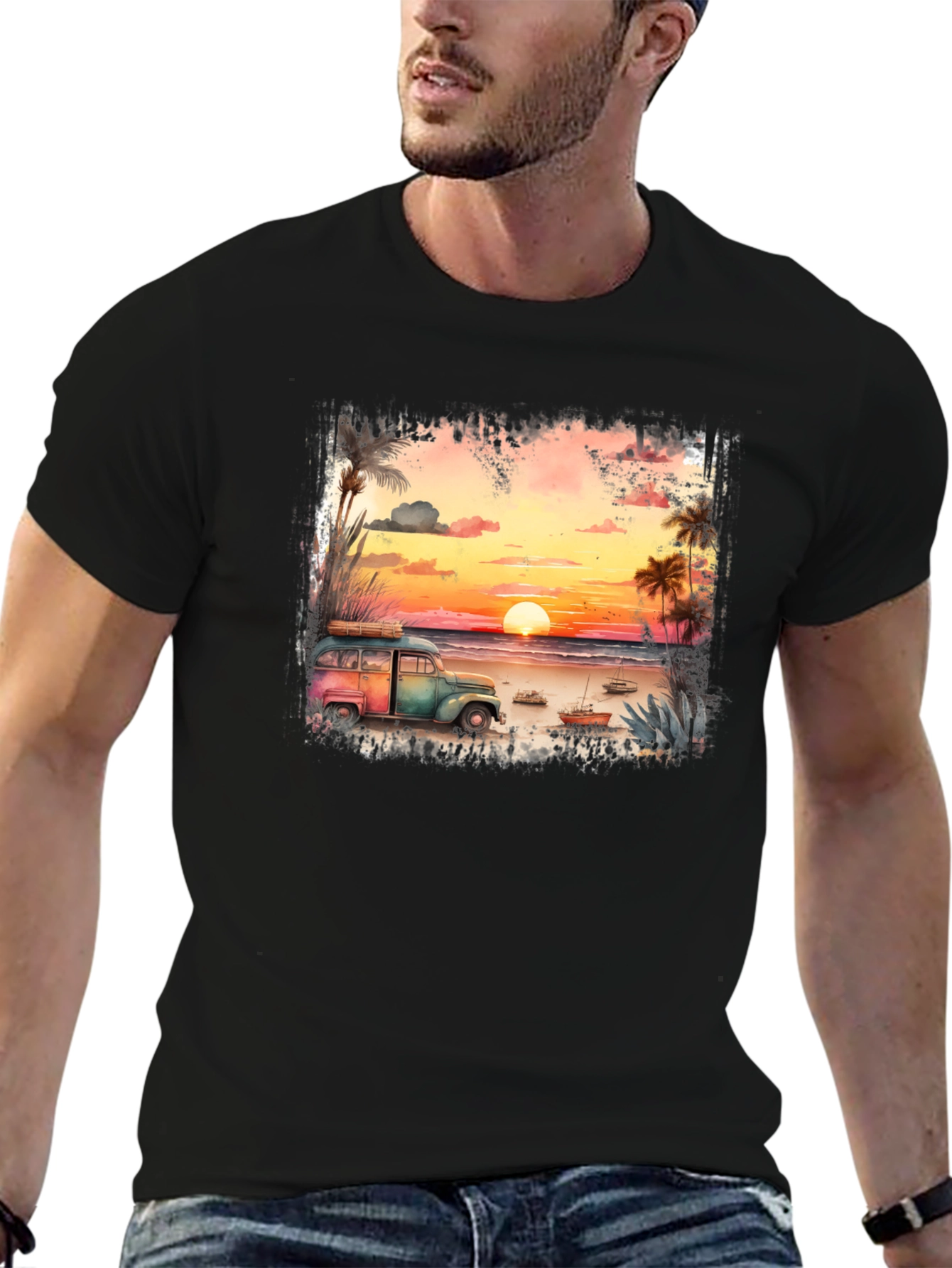 Beach Sunset Graphic Tee
