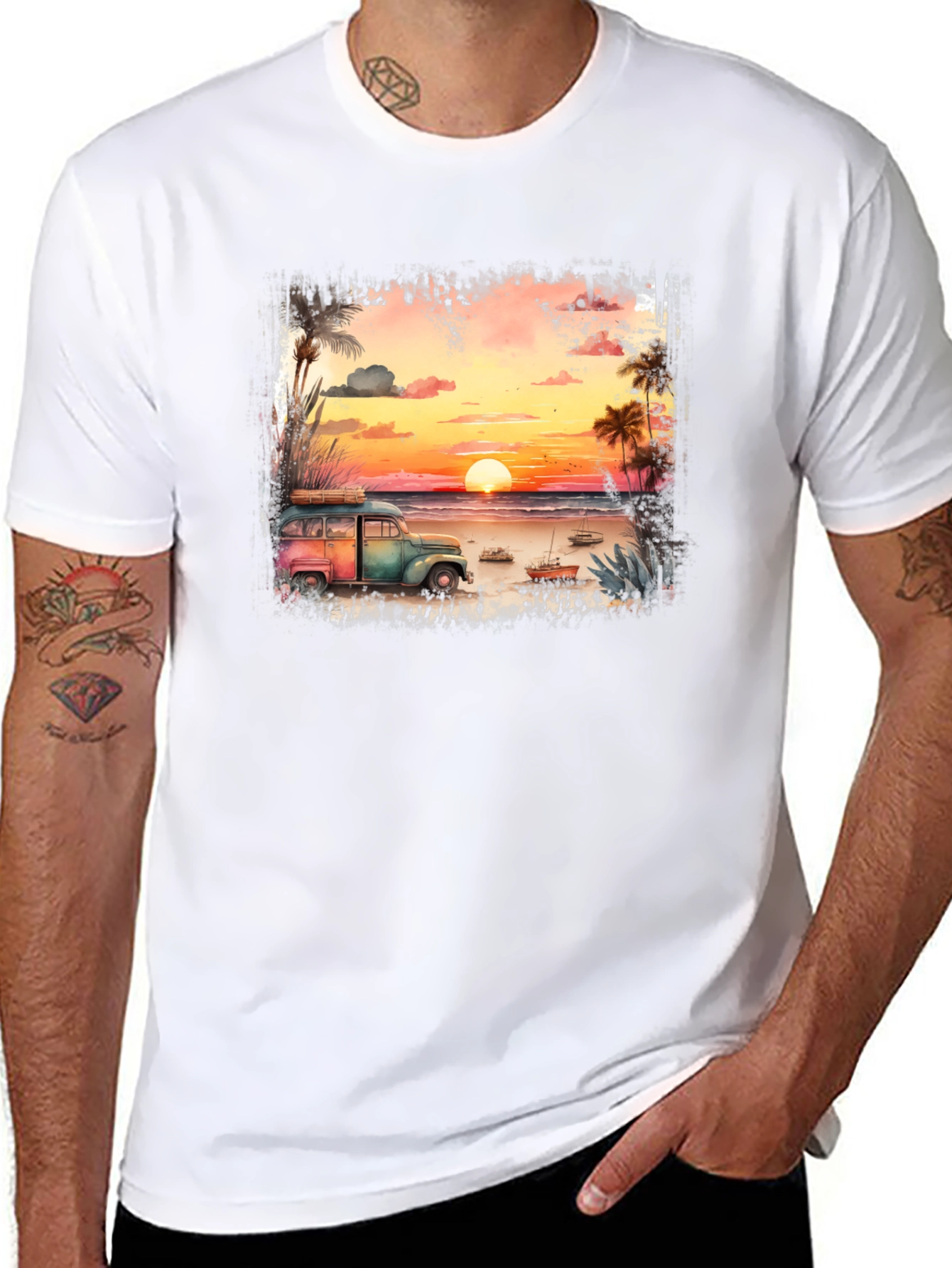 Beach Sunset Graphic Tee