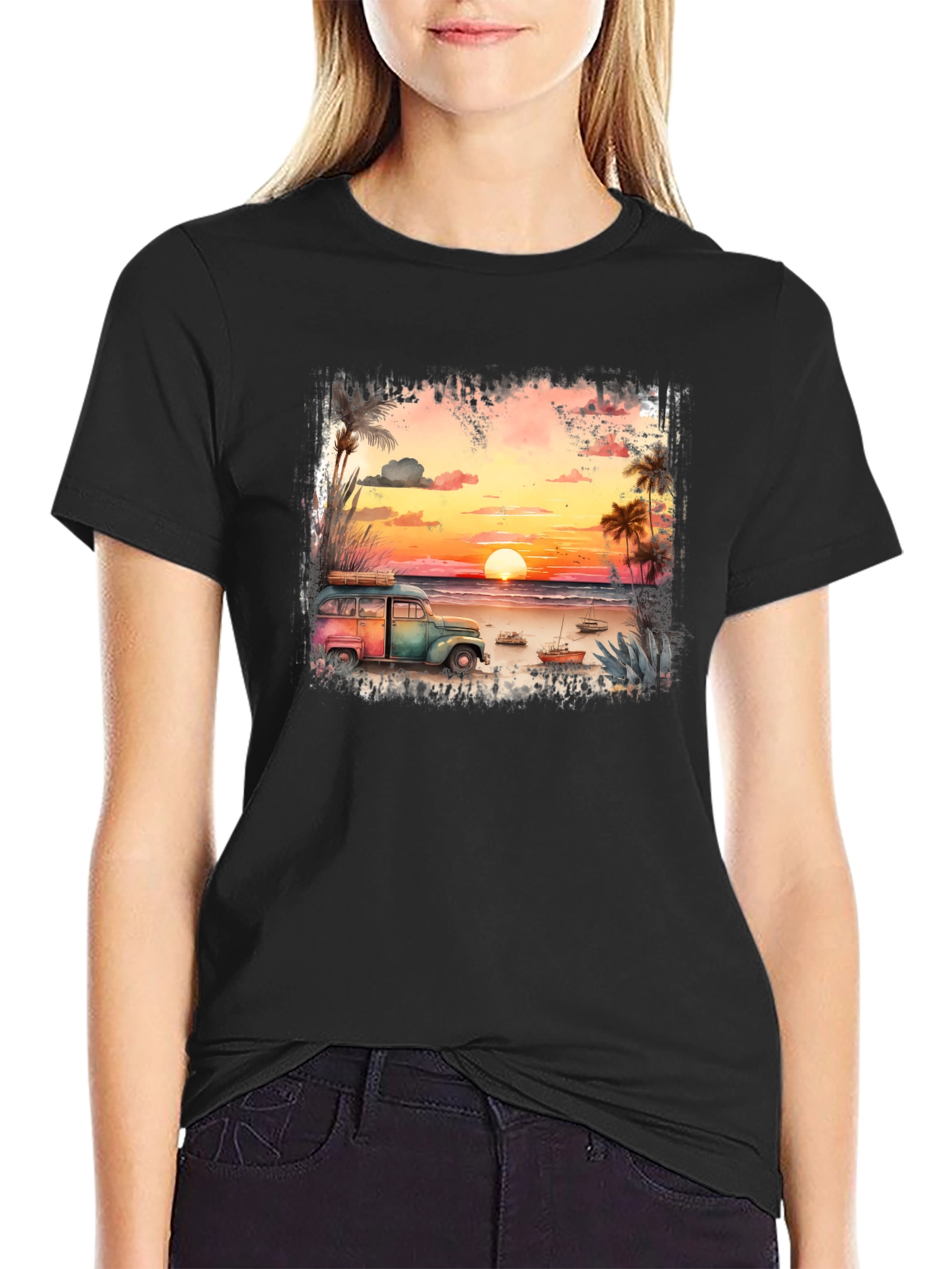 Beach Sunset Graphic Tee