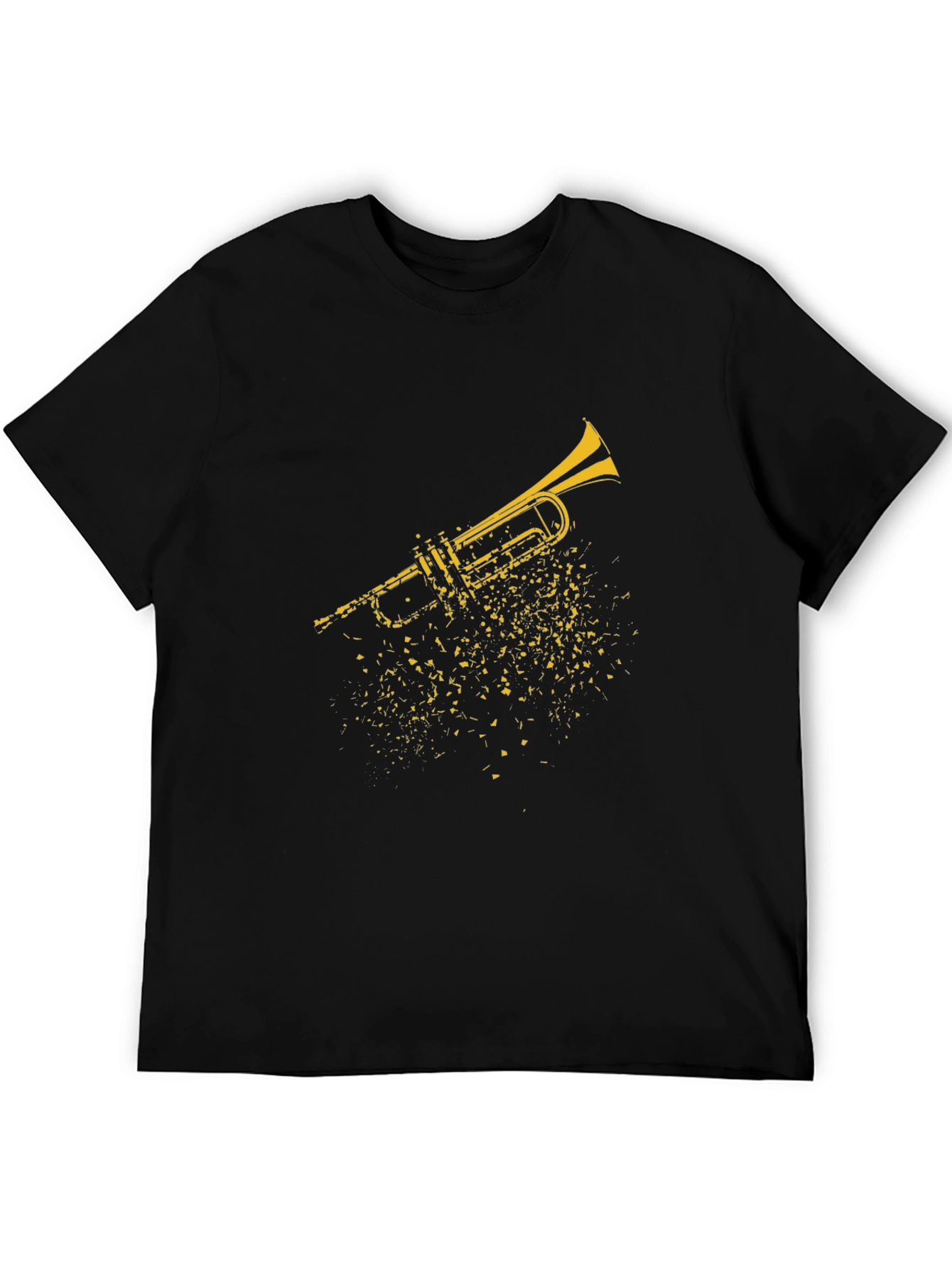 Trumpet Graphic Black T-Shirt - Music Lover Tee