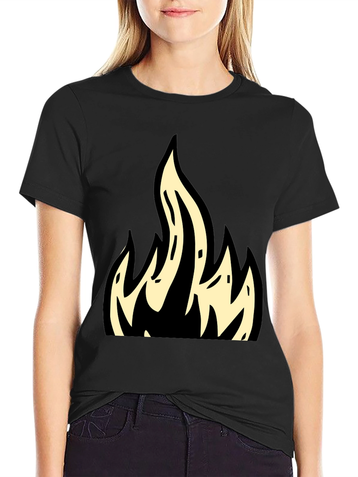 Flame Graphic Black T-Shirt - Bold & Stylish
