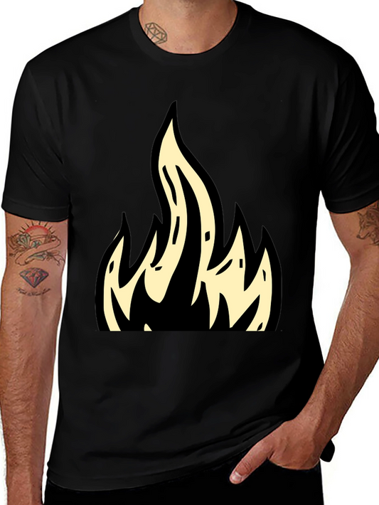 Flame Graphic Black T-Shirt - Bold & Stylish