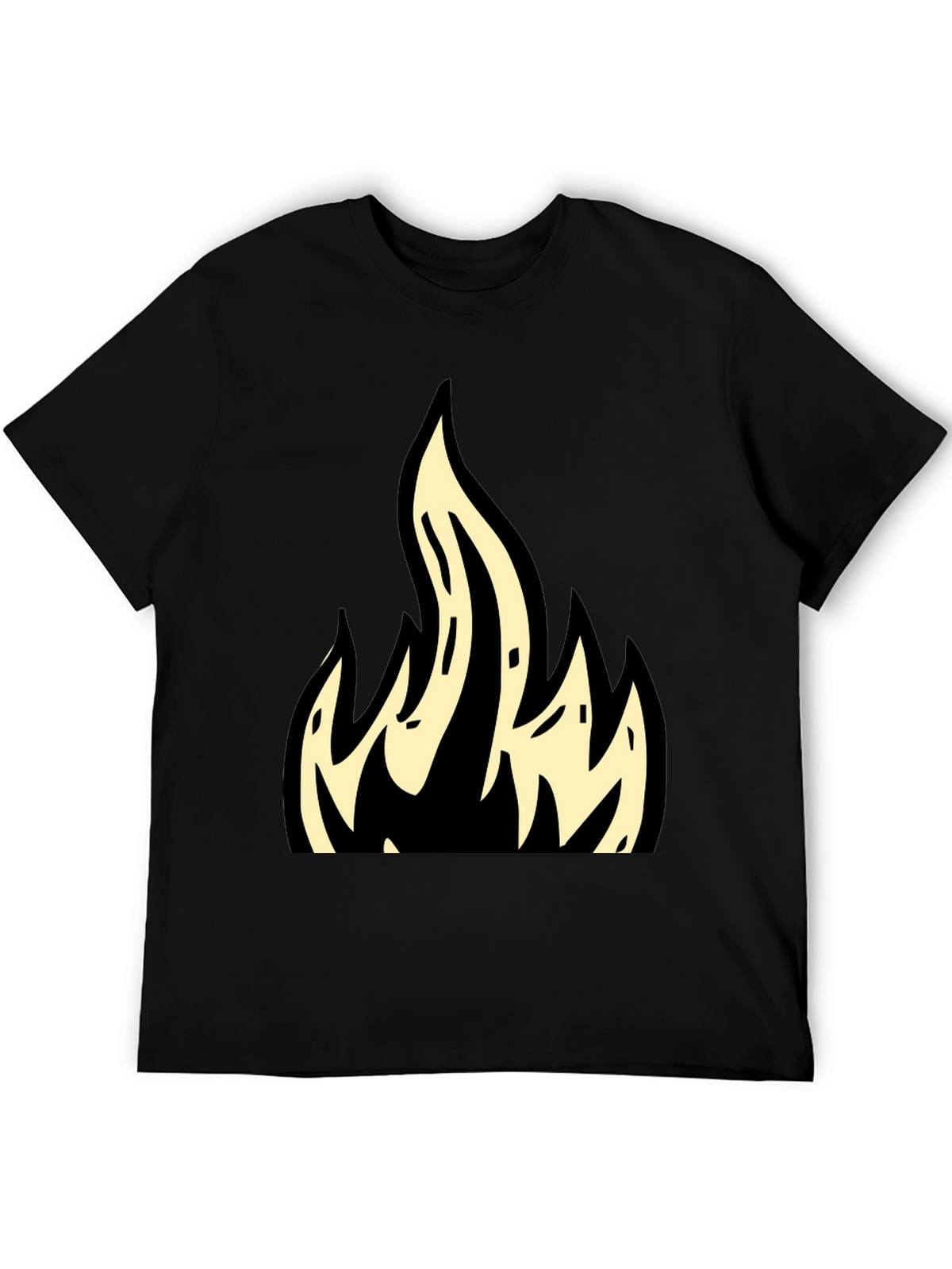 Flame Graphic Black T-Shirt - Bold & Stylish