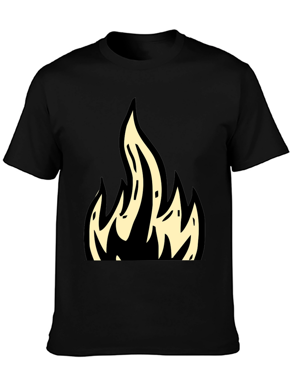 Flame Graphic Black T-Shirt - Bold & Stylish