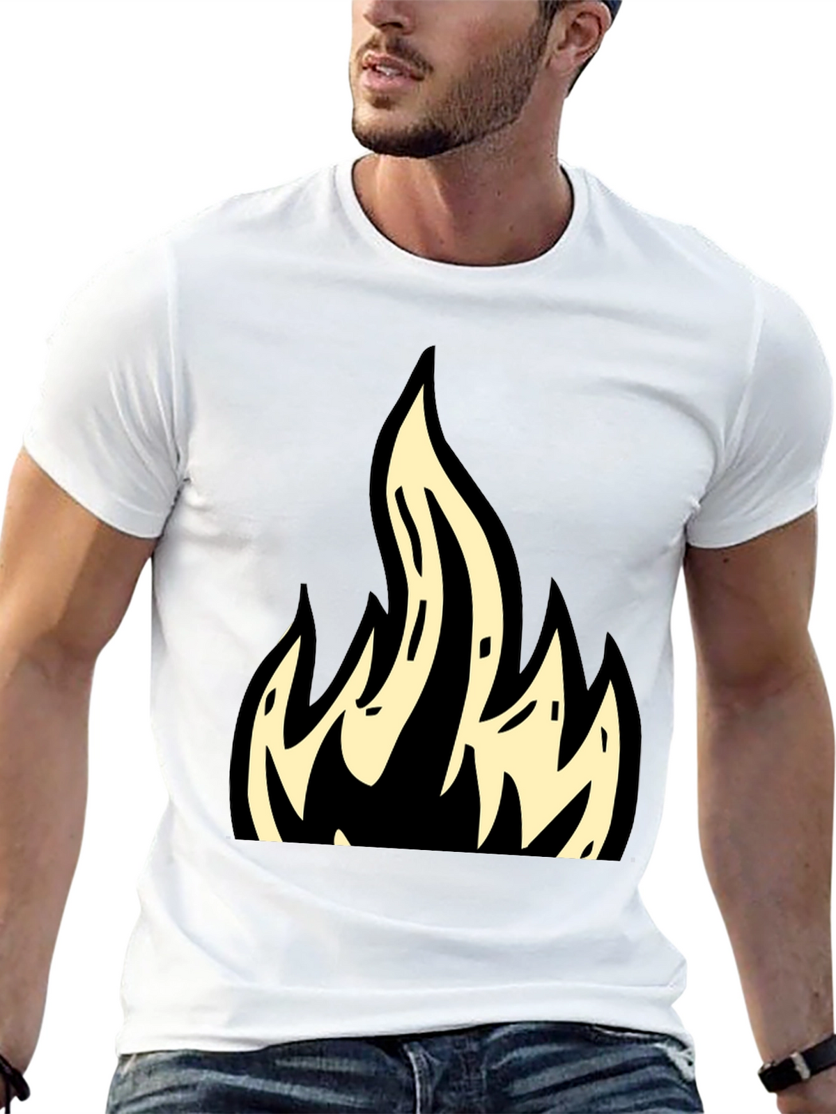 Flame Graphic Black T-Shirt - Bold & Stylish