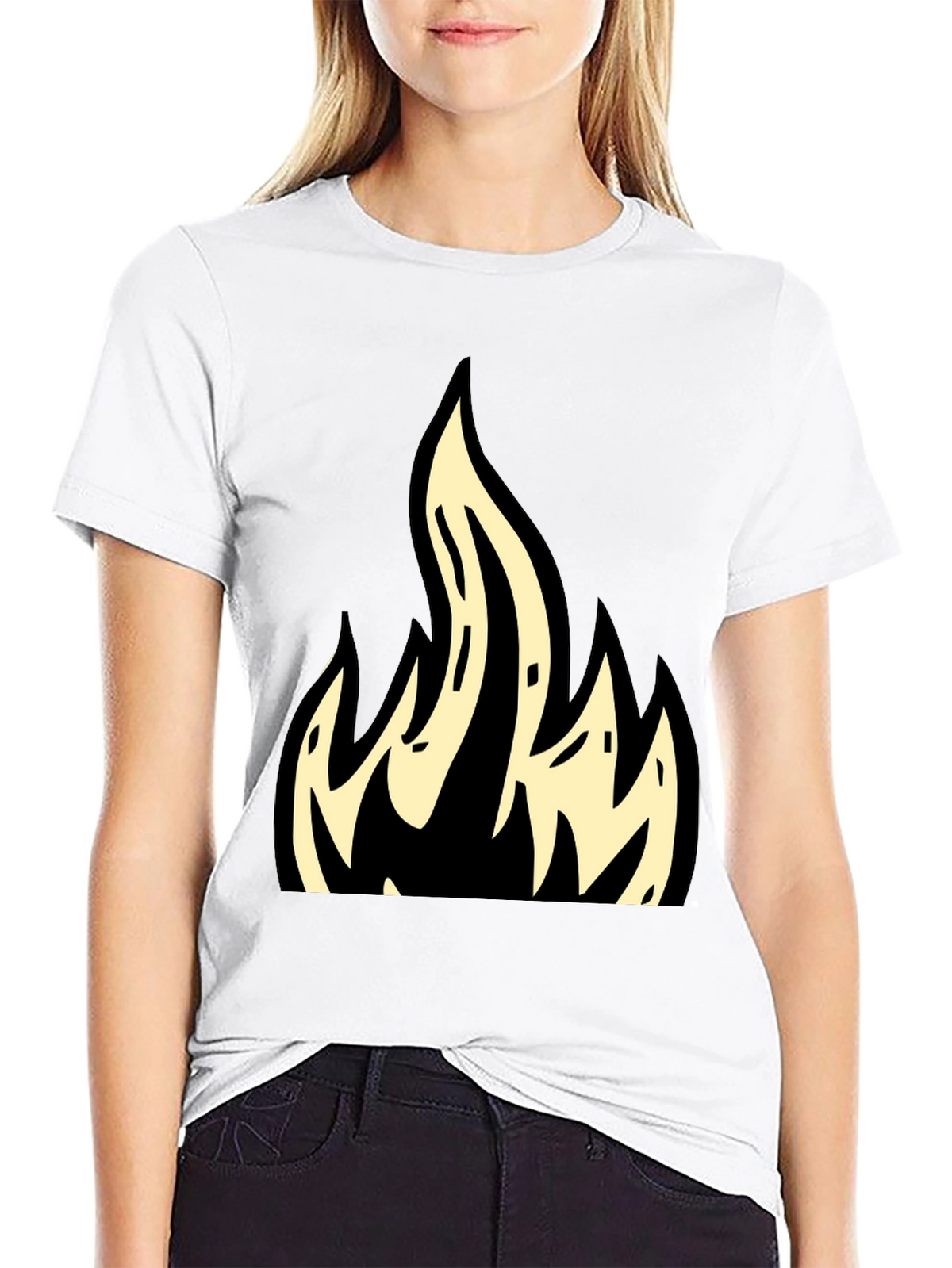 Flame Graphic Black T-Shirt - Bold & Stylish