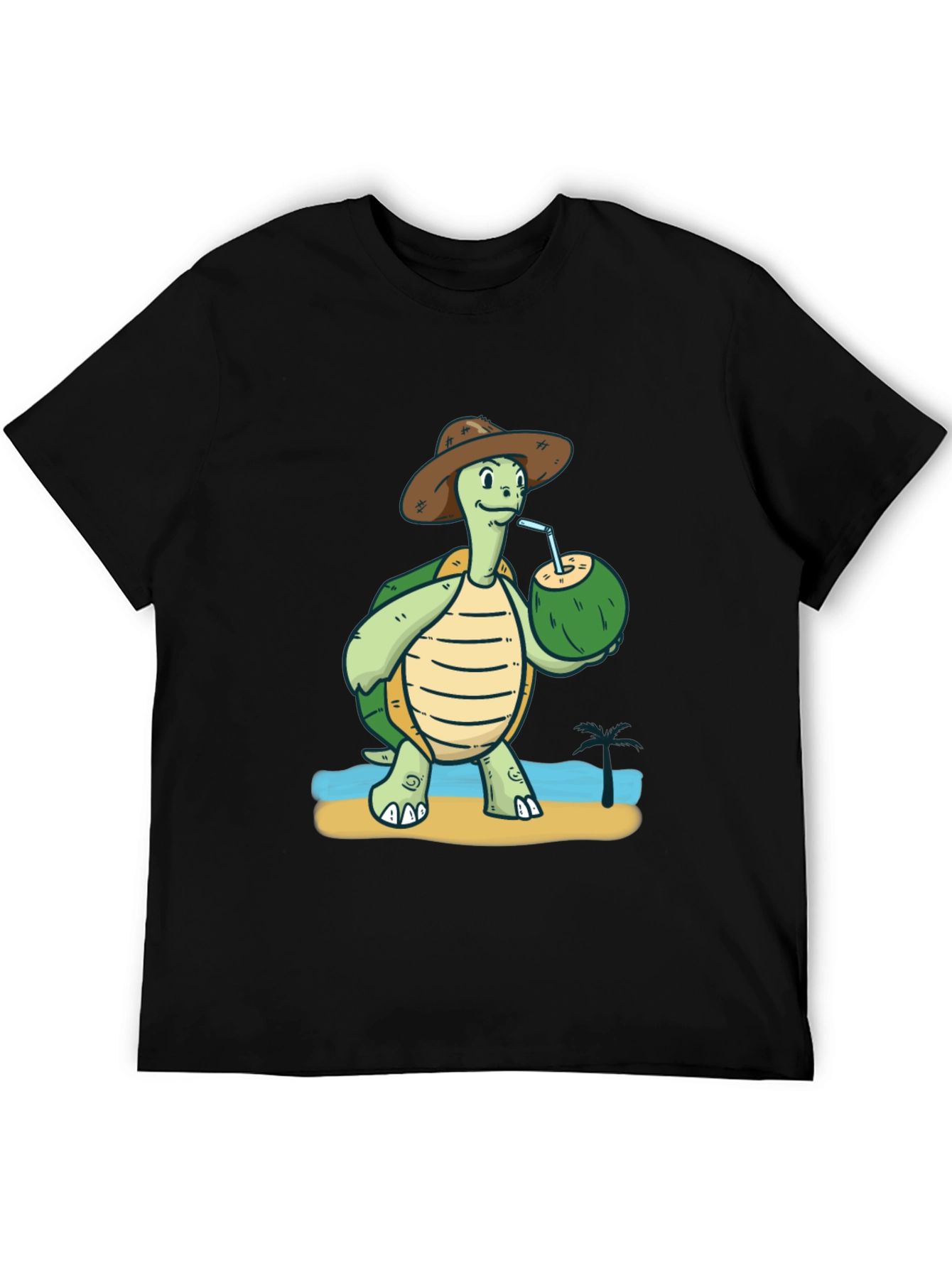 Turtle Drinking Coconut T-Shirt