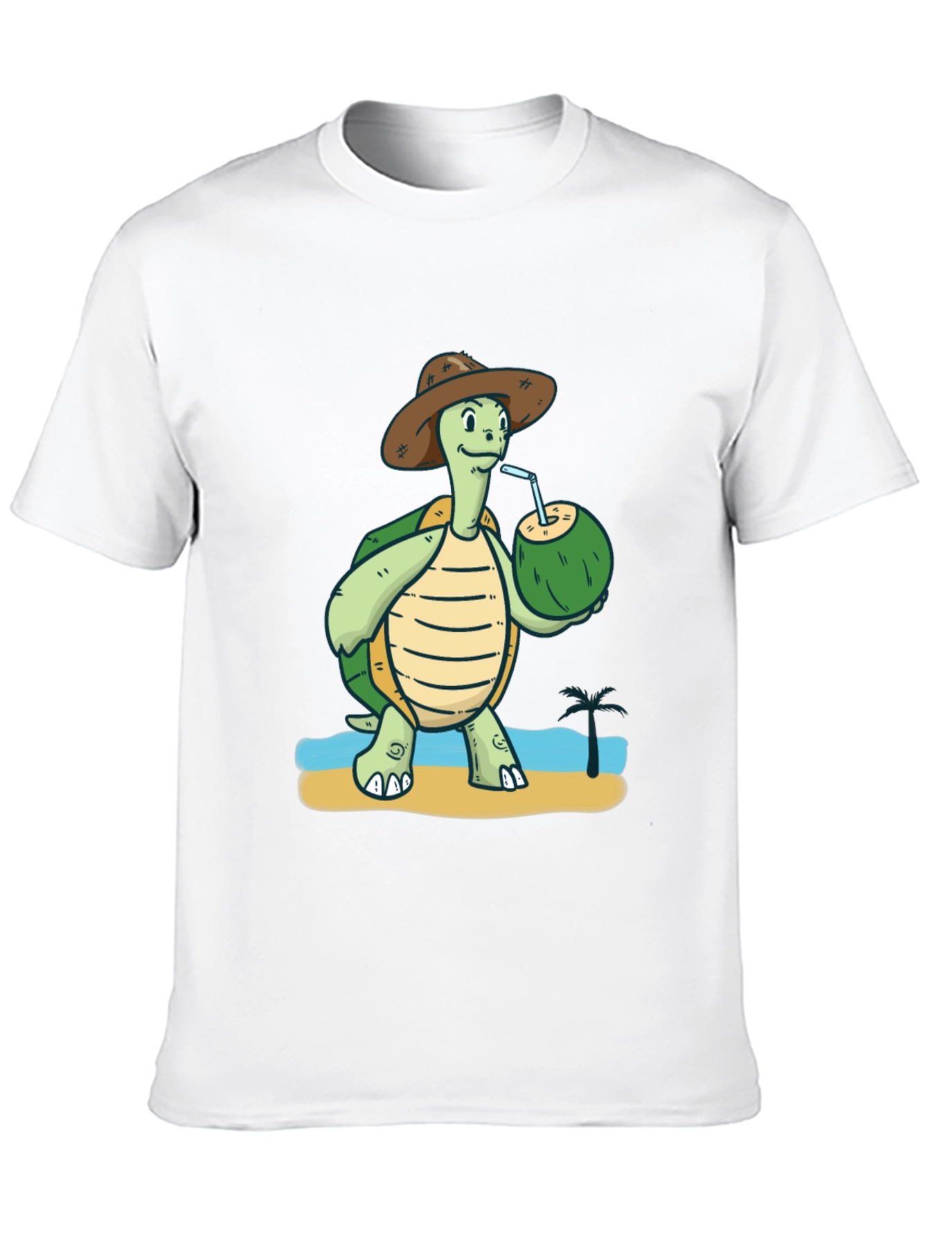 Turtle Drinking Coconut T-Shirt