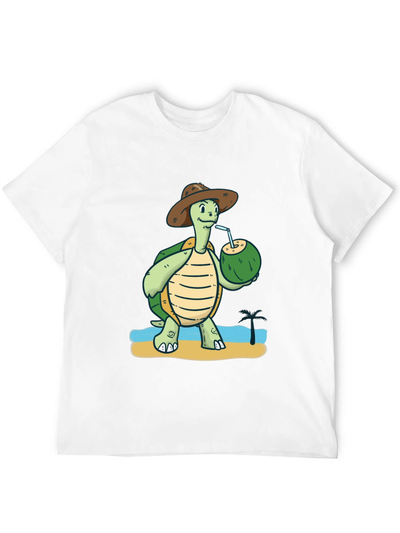 Turtle Drinking Coconut T-Shirt