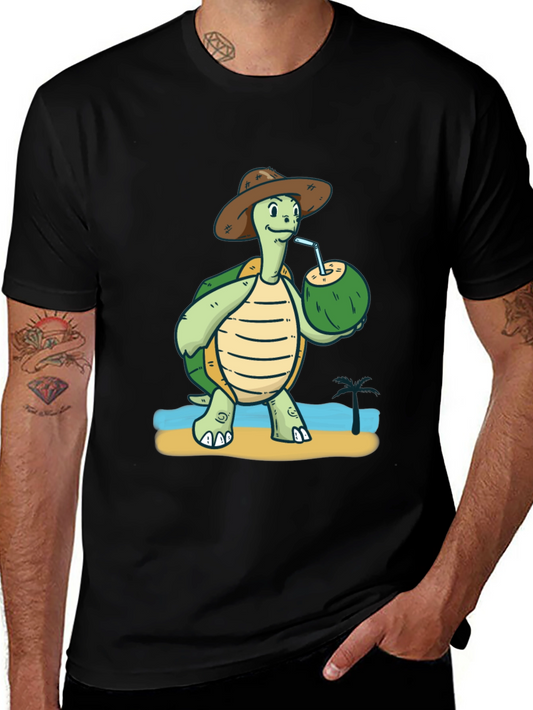 Turtle Drinking Coconut T-Shirt