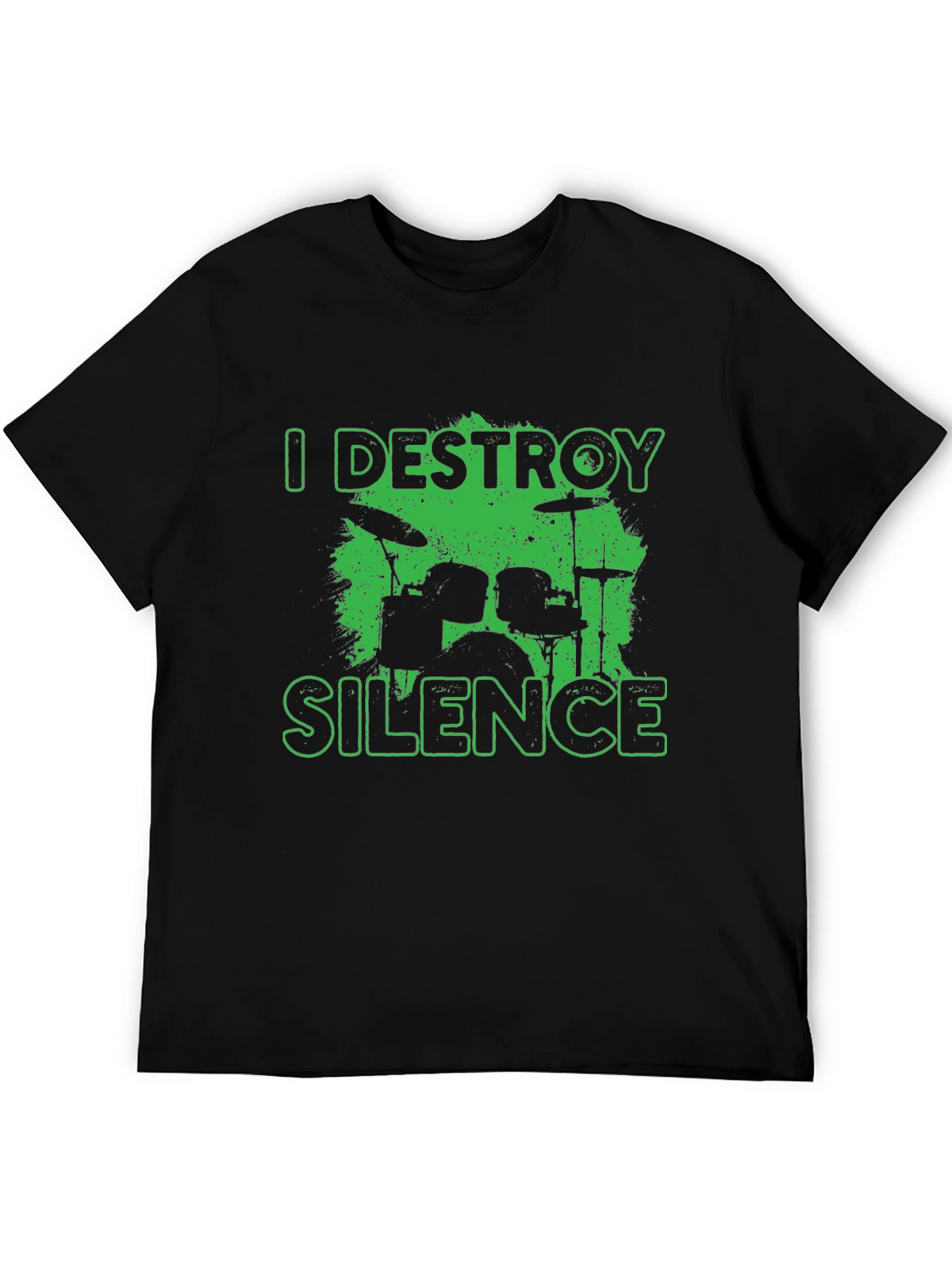 I Destroy Silence Drummer Black T-Shirt
