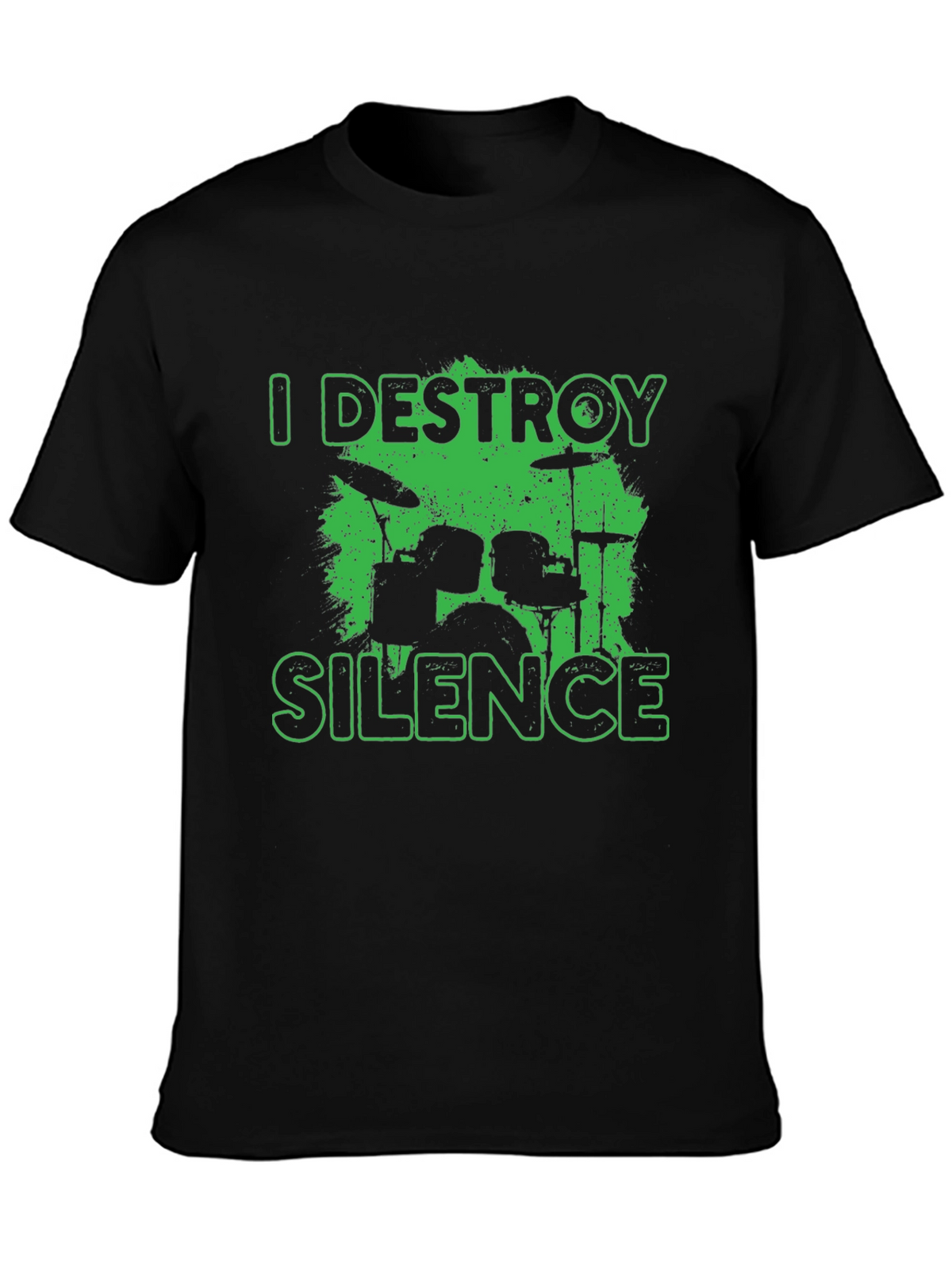 I Destroy Silence Drummer Black T-Shirt