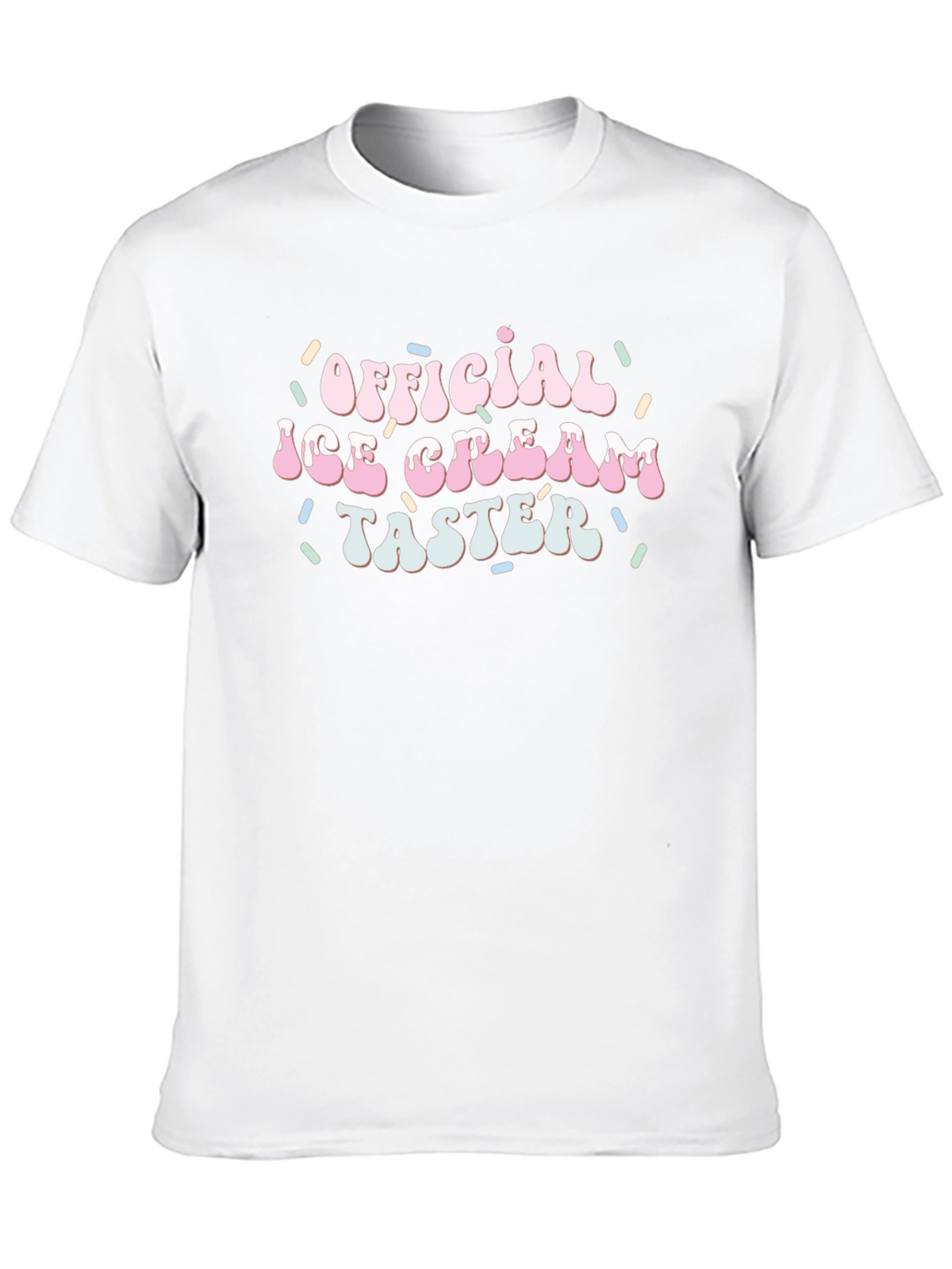 Official Ice Cream Taster Black Cotton T-Shirt