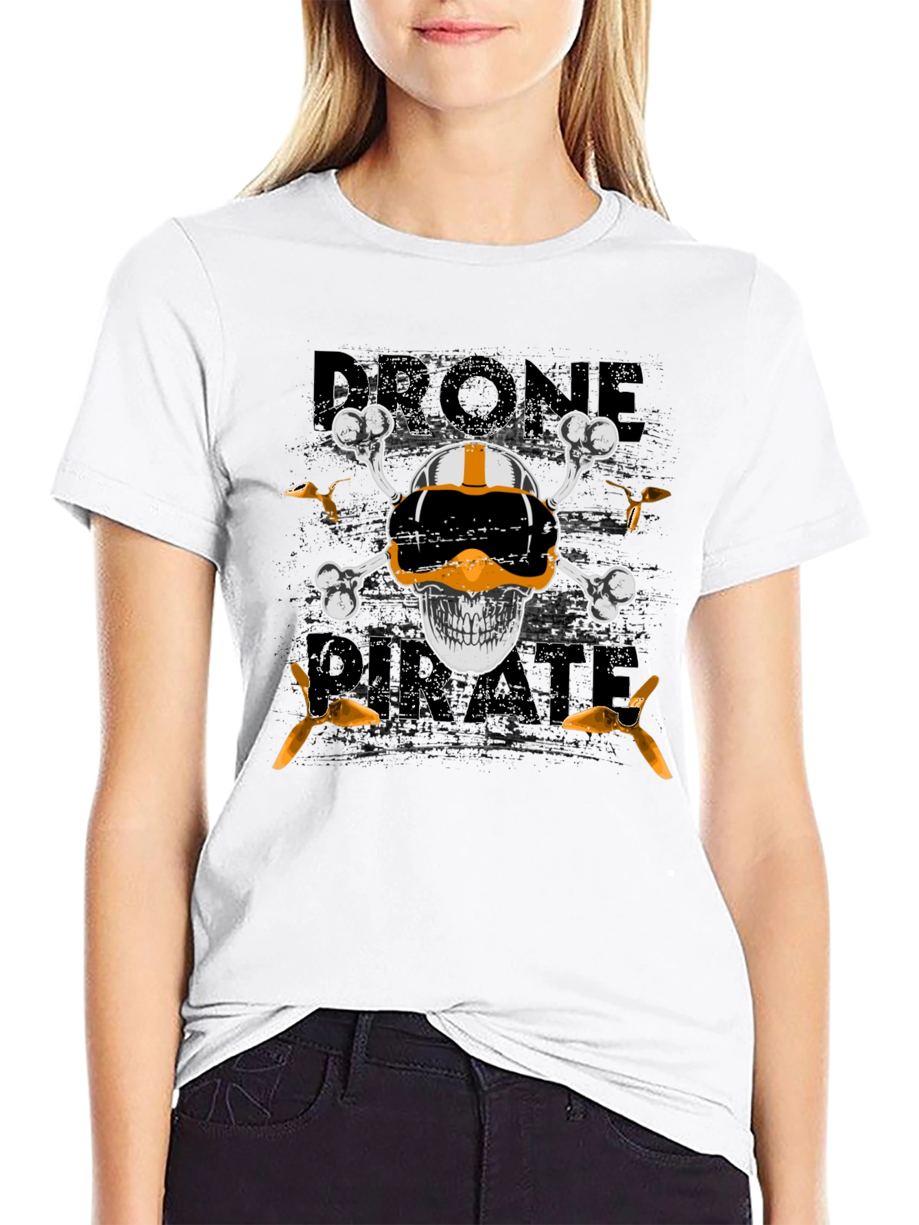 Drone Pirate Skull T-Shirt