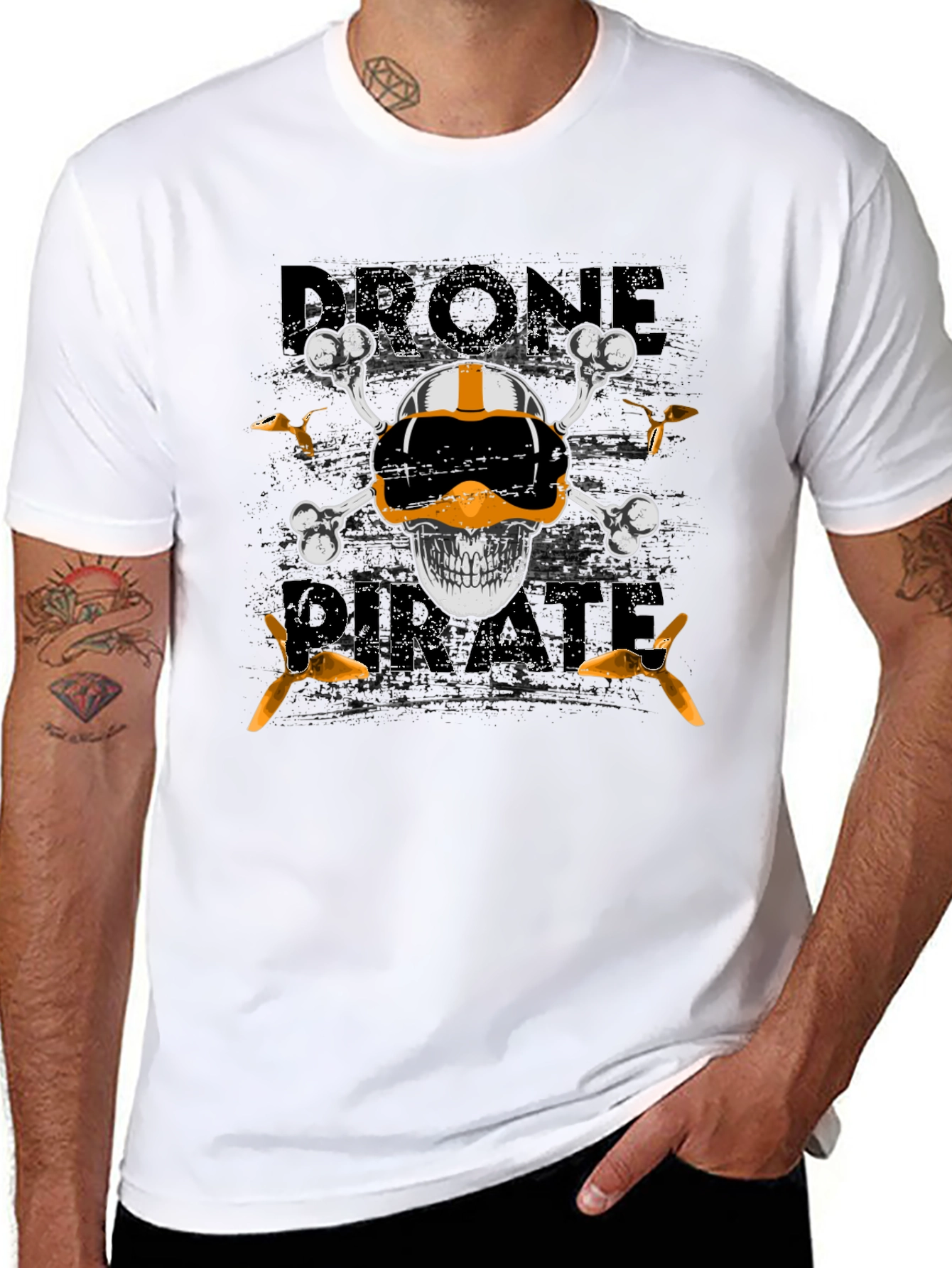 Drone Pirate Skull T-Shirt
