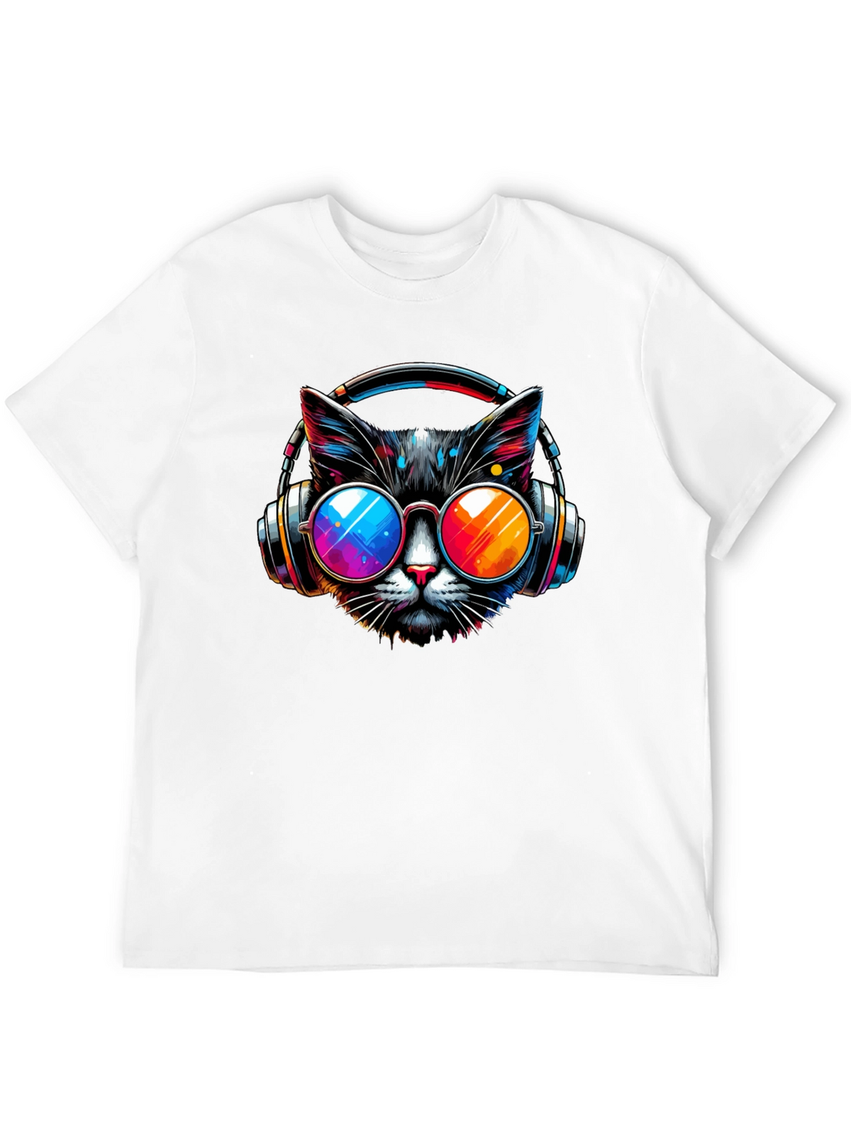 Cool Cat T-Shirt - Headphones & Sunglasses