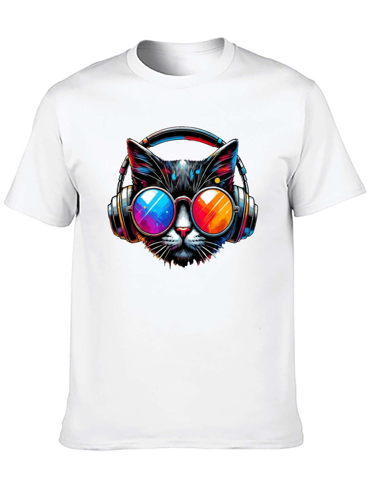 Cool Cat T-Shirt - Headphones & Sunglasses