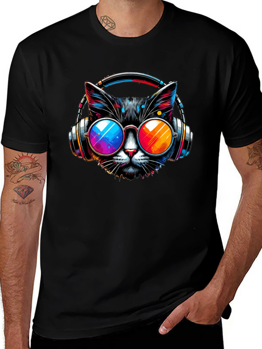 Cool Cat T-Shirt - Headphones & Sunglasses