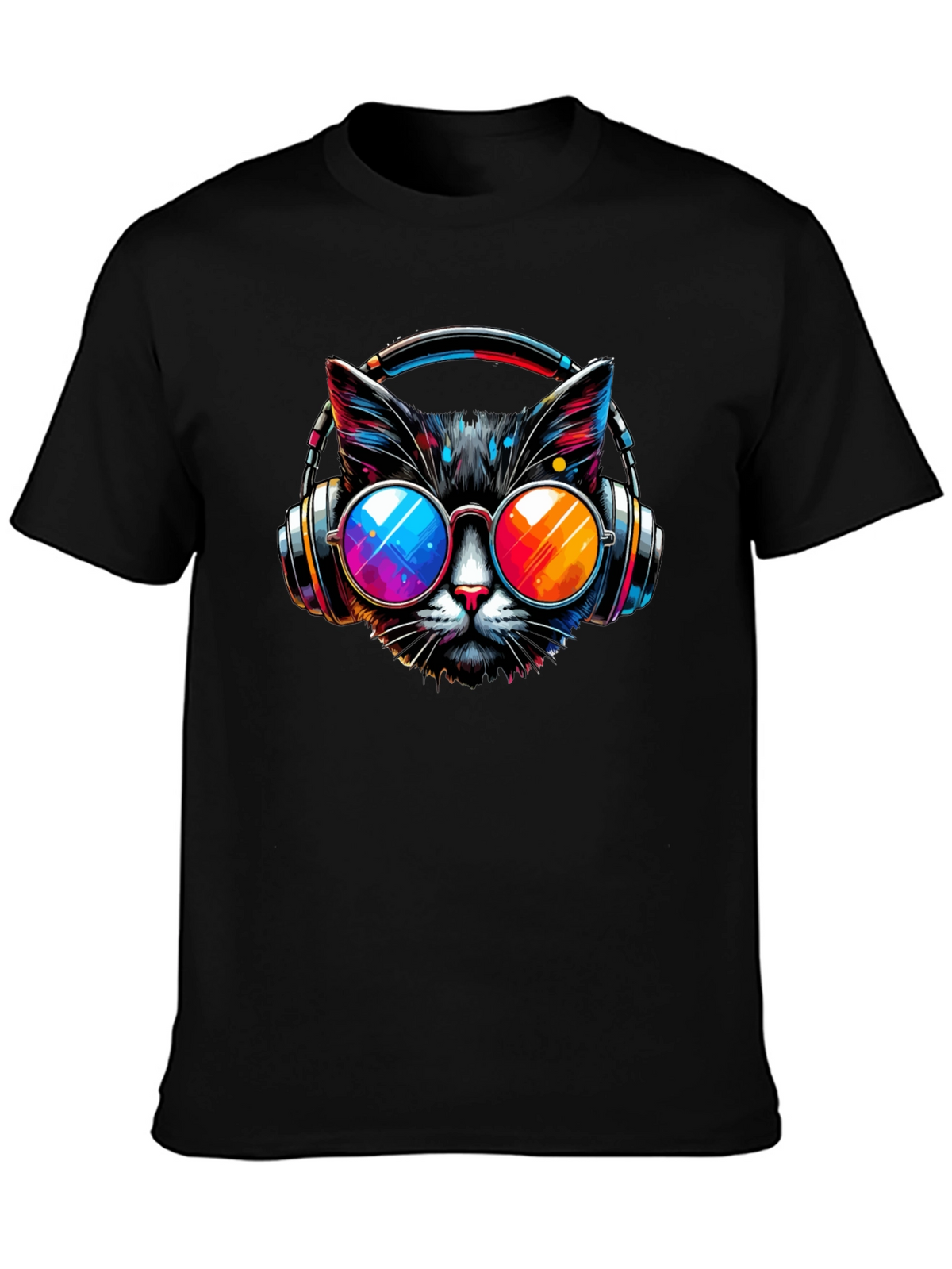 Cool Cat T-Shirt - Headphones & Sunglasses