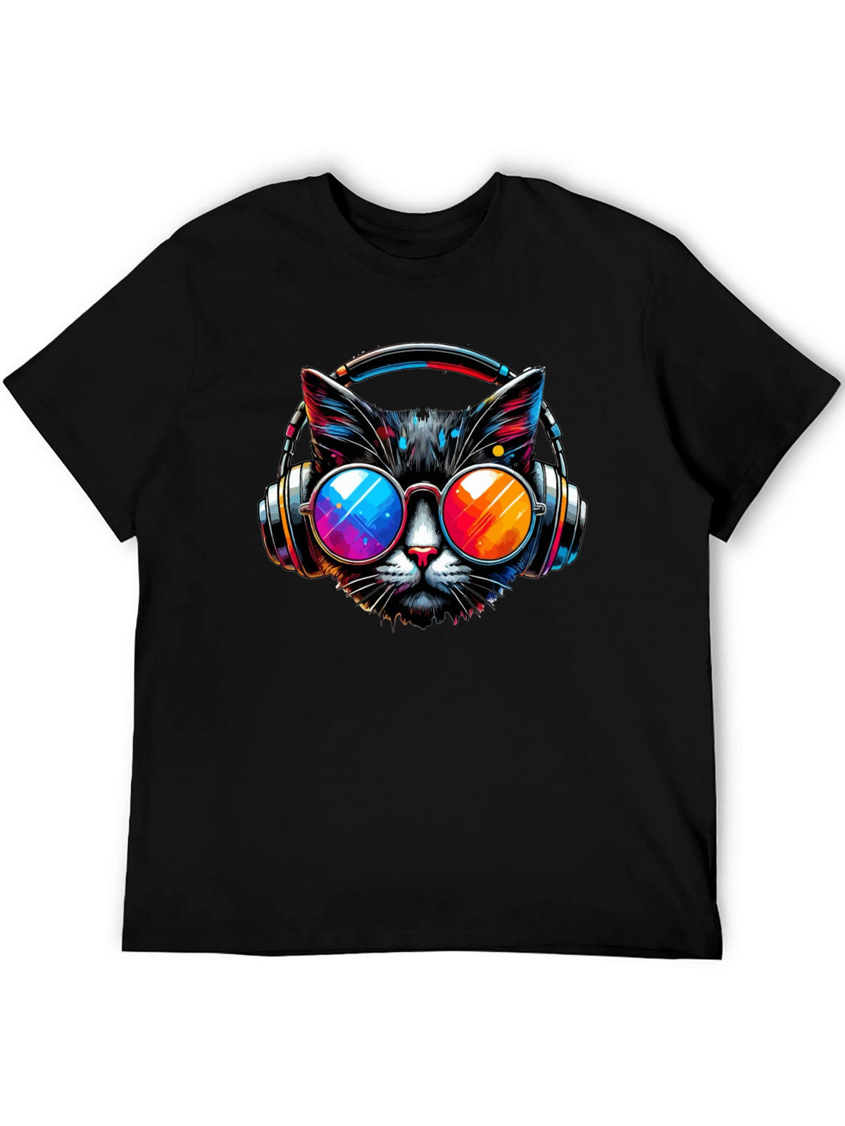 Cool Cat T-Shirt - Headphones & Sunglasses