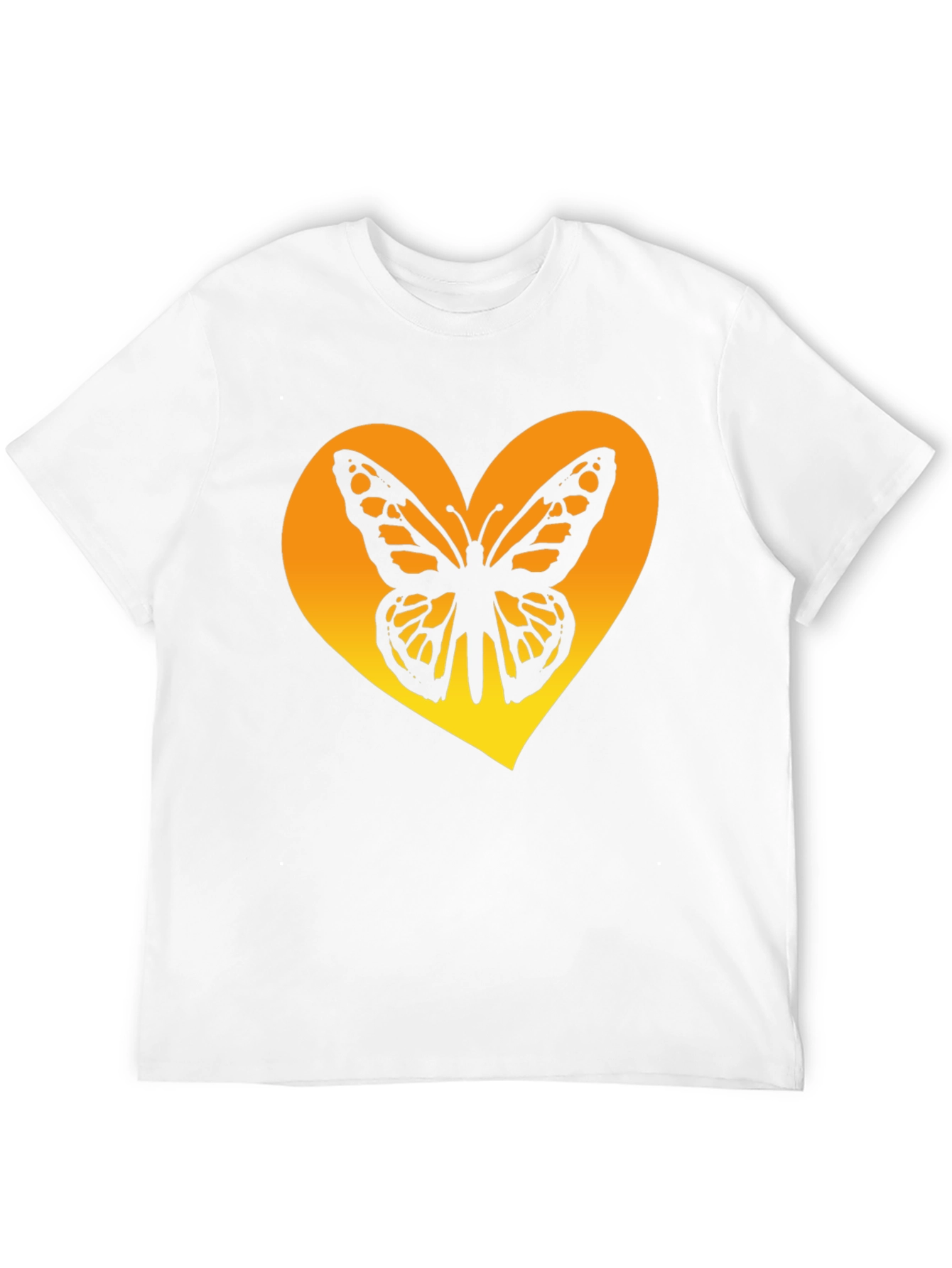 Butterfly Heart Graphic Tee - Trendy Black Shirt