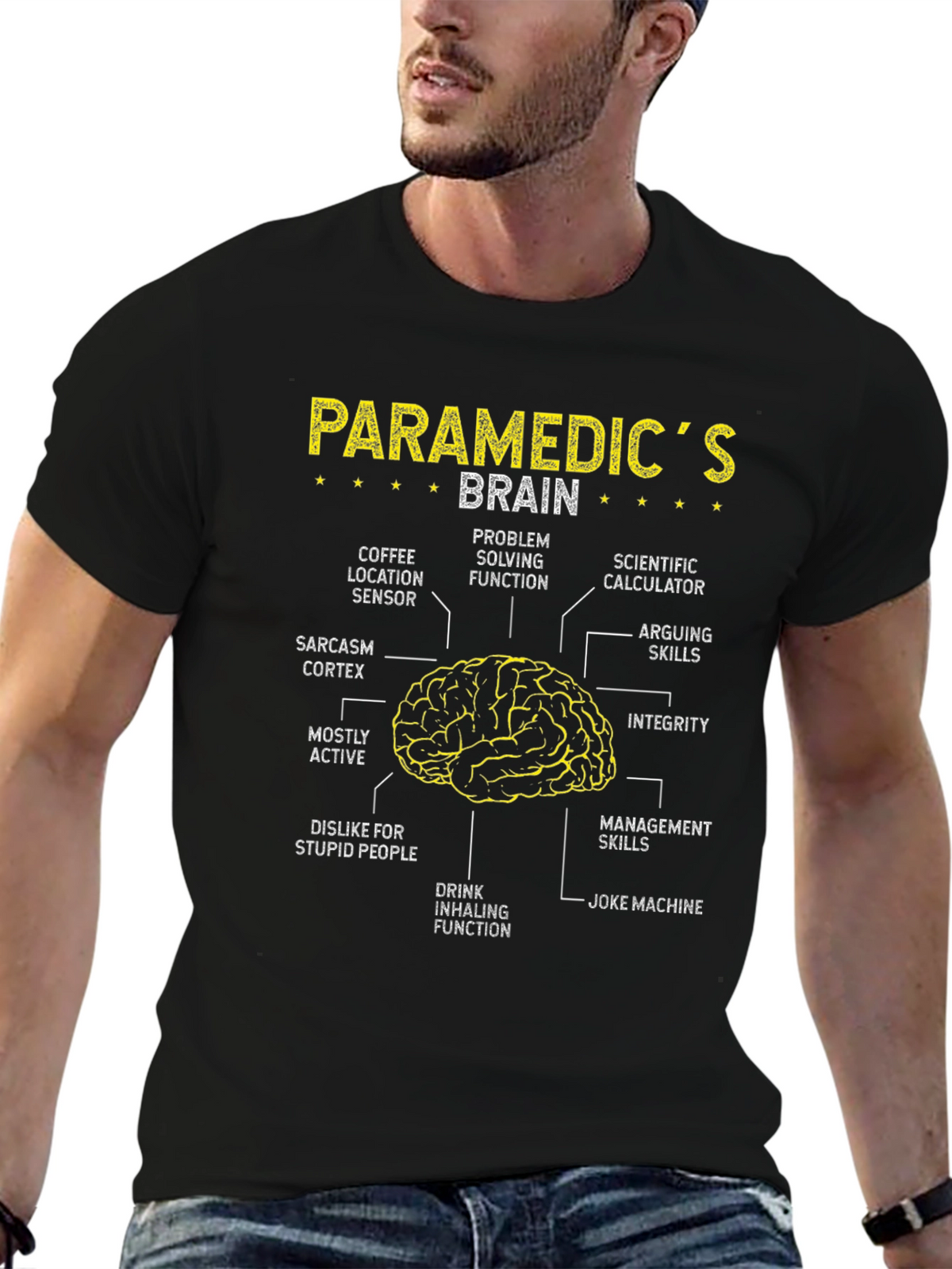 Paramedic Brain Anatomy T-Shirt - Funny EMT Tee