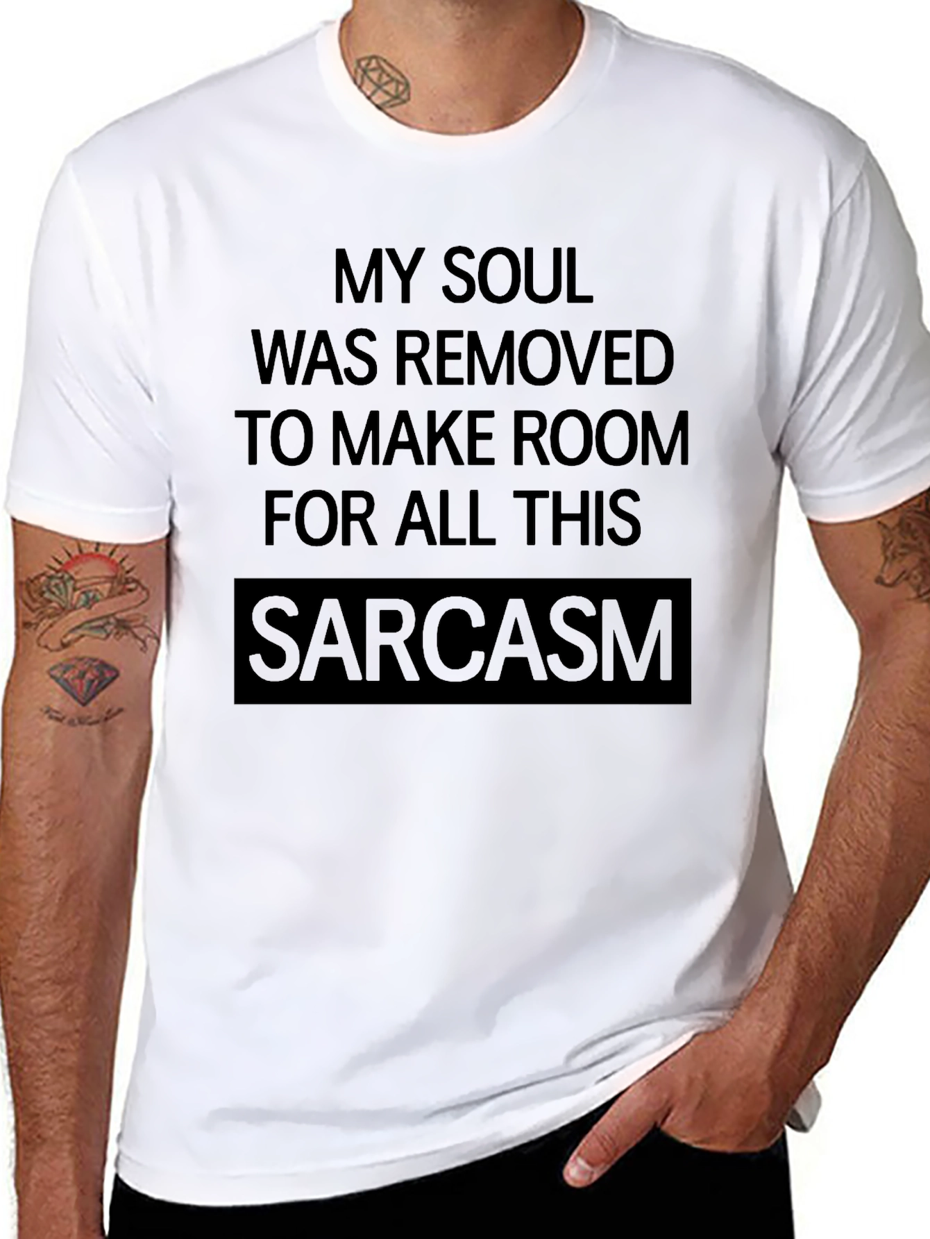 Sarcasm Soul Black T-Shirt - Funny Graphic Tee
