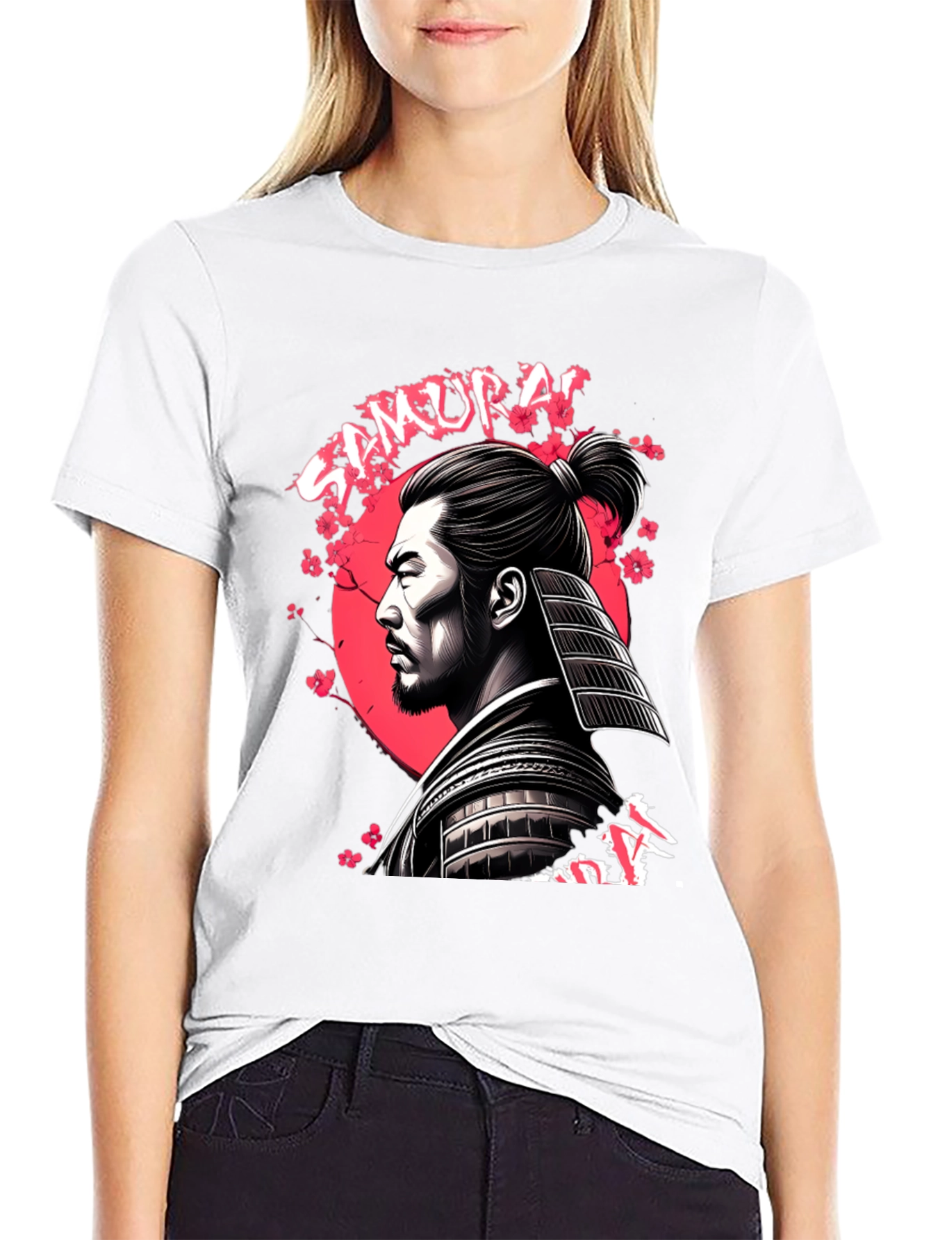 Samurai Warrior Graphic T-Shirt - Black